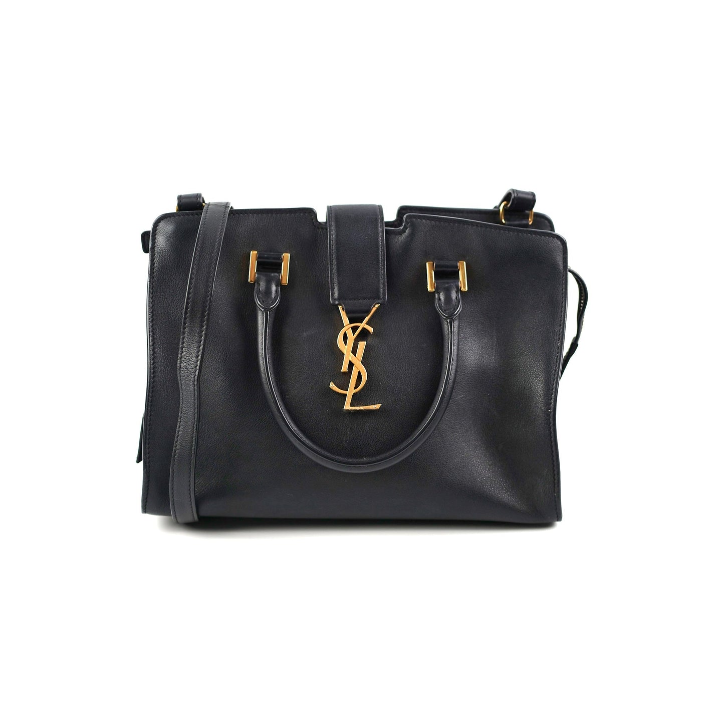 YSL Saint Laurent Cabas Shoulder Bag Black Toy