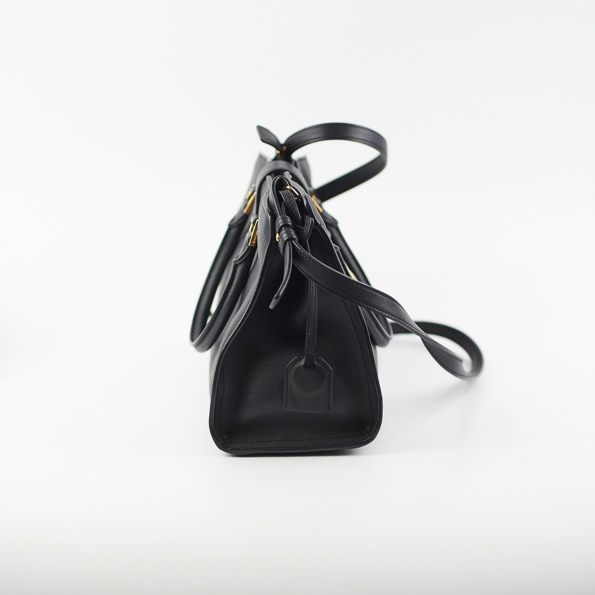 YSL Saint Laurent Cabas Shoulder Bag Black Toy