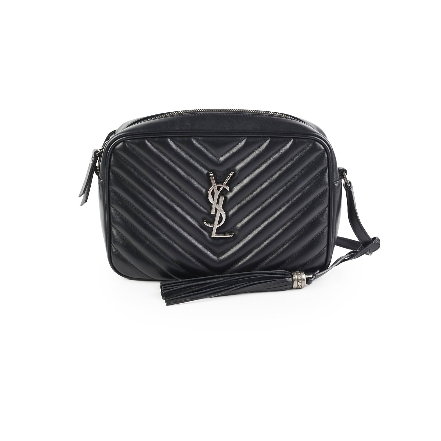 YSL Saint Laurent College Crossbody Bag Black