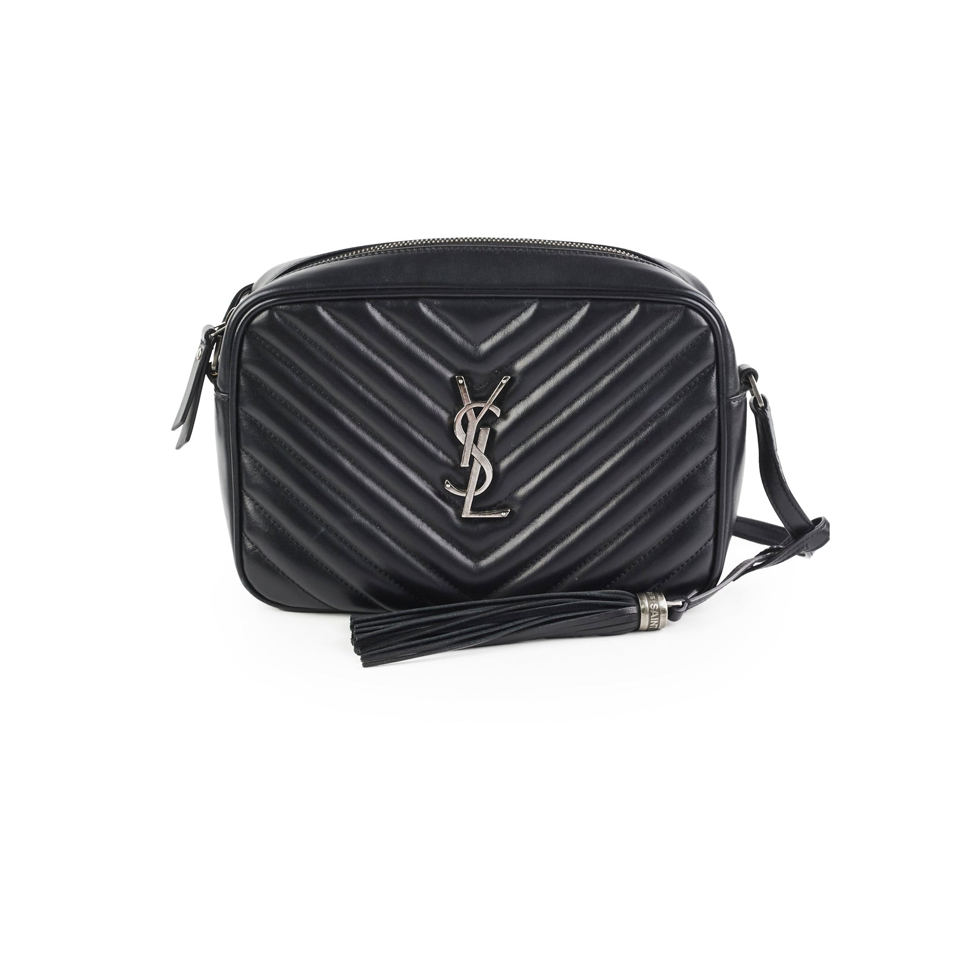 YSL Saint Laurent College Crossbody Bag Black