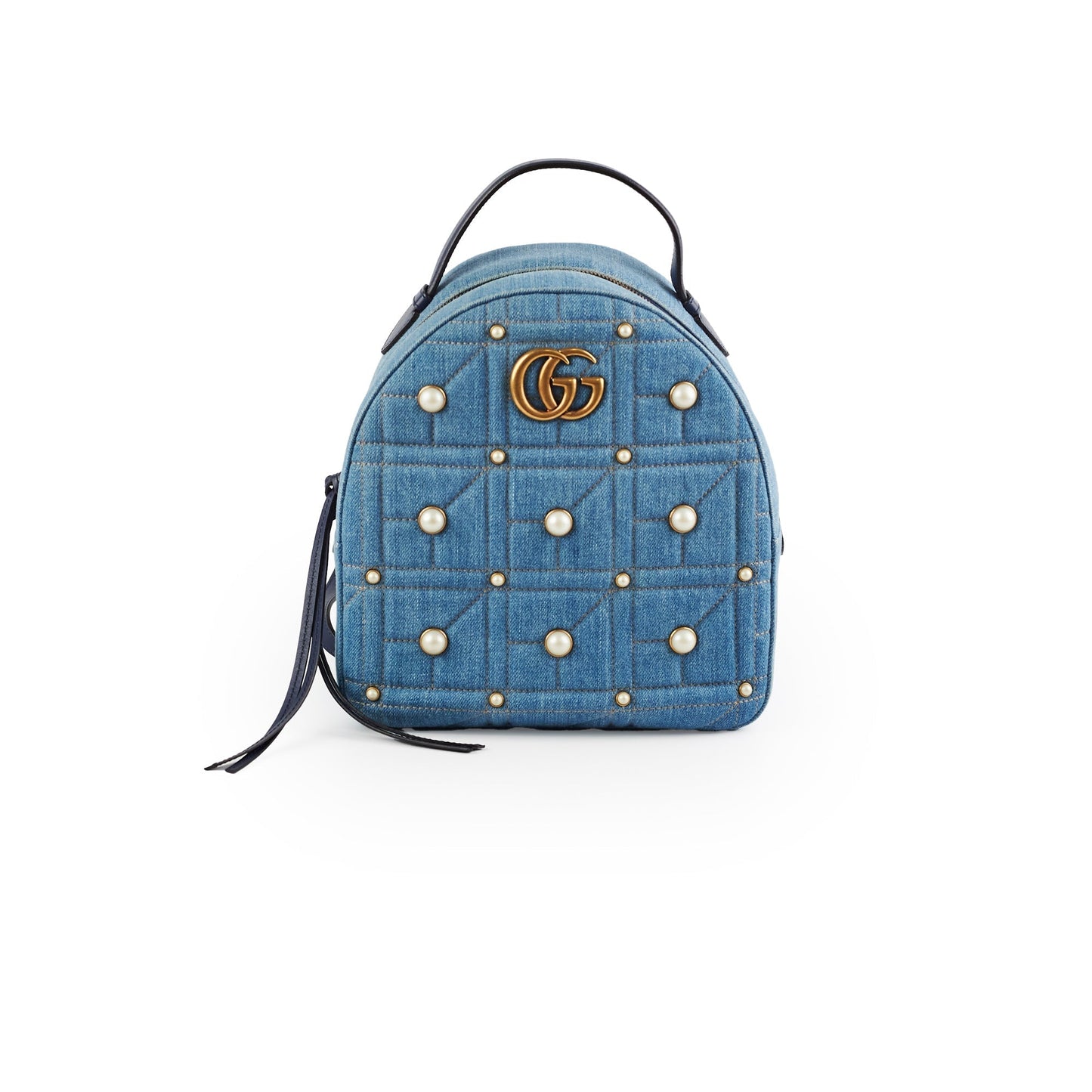 Gucci Marmont Pearl Backpack Denim