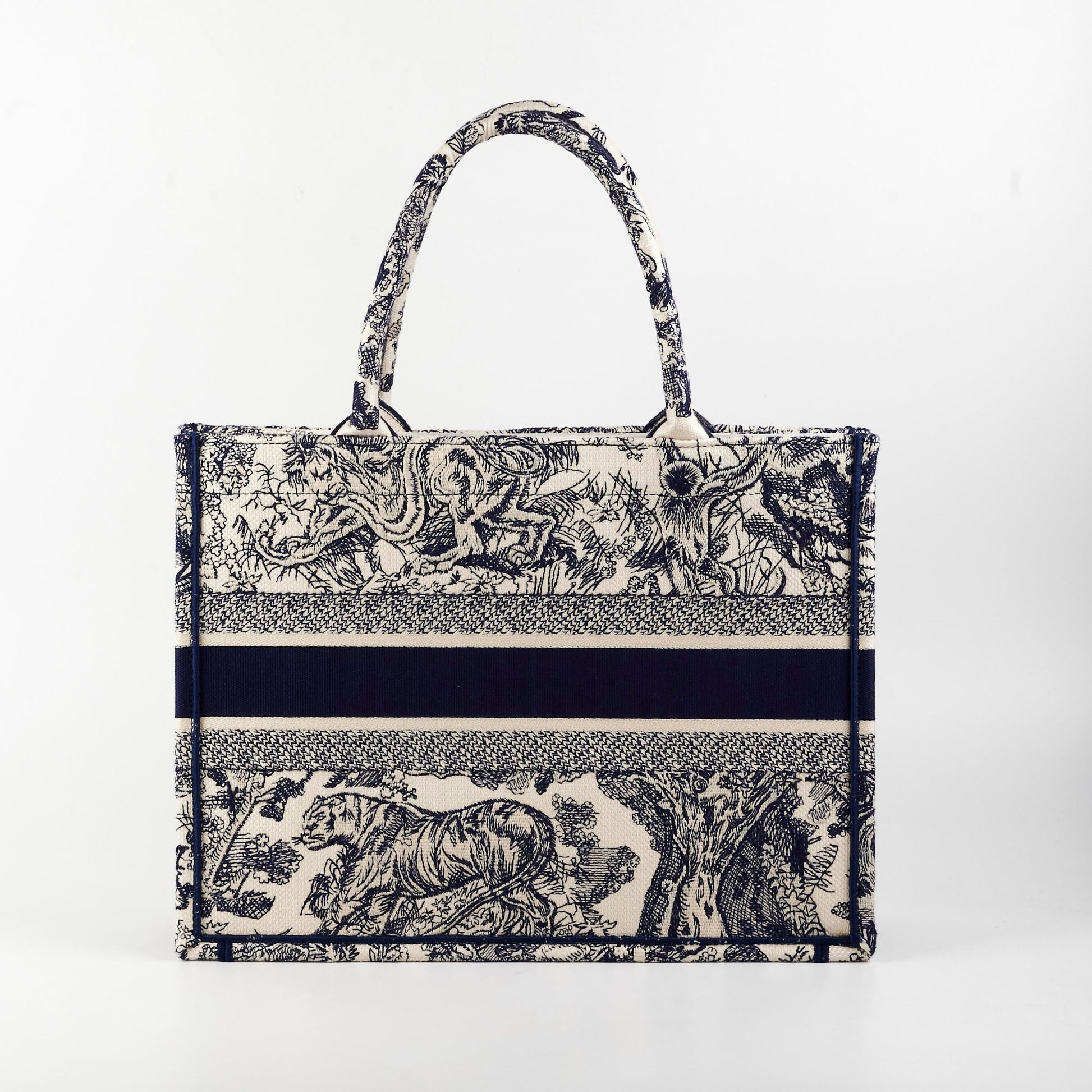 Dior Christian Book Tote Navy Medium Tote Bag