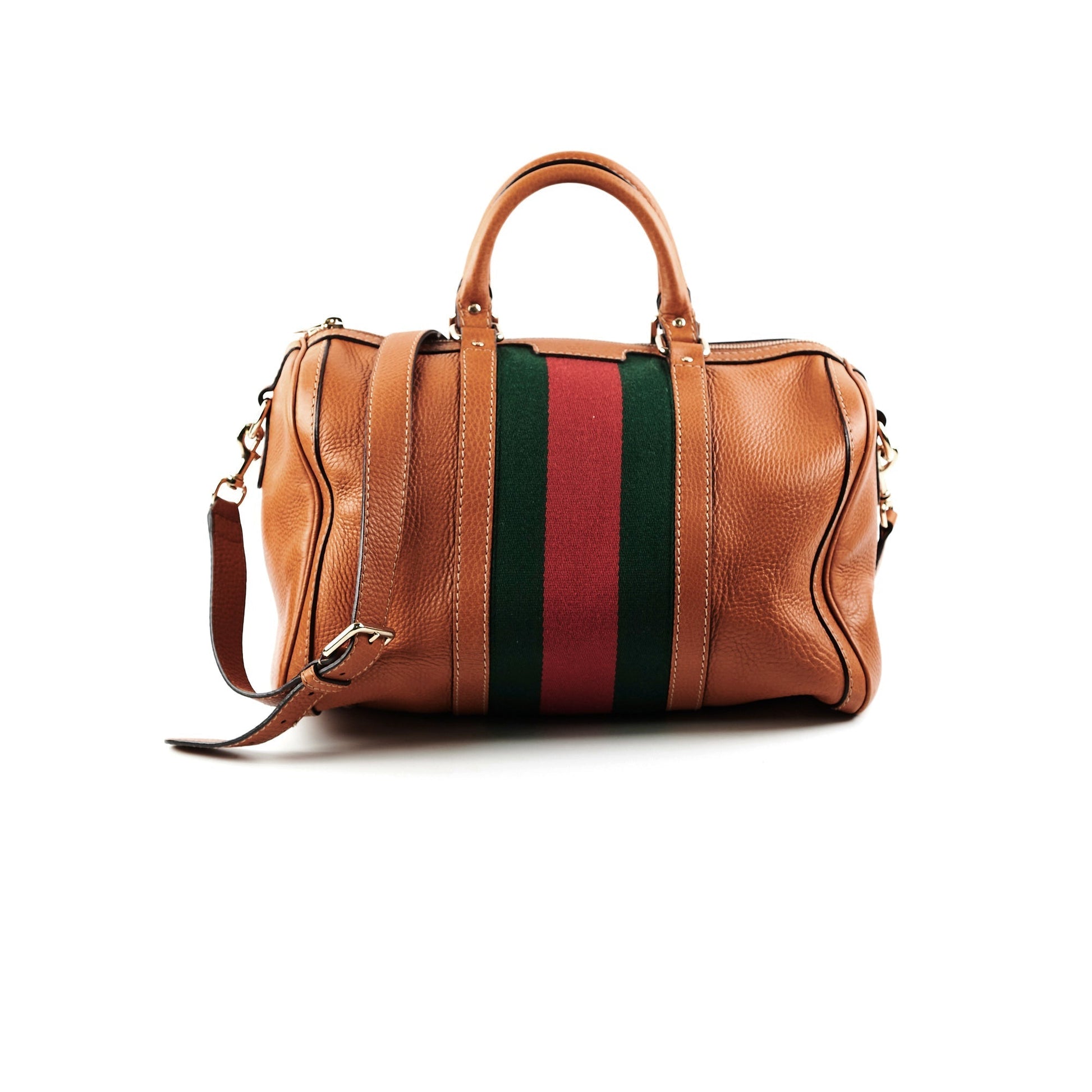 Gucci Web Crossbody Bag Brown Medium