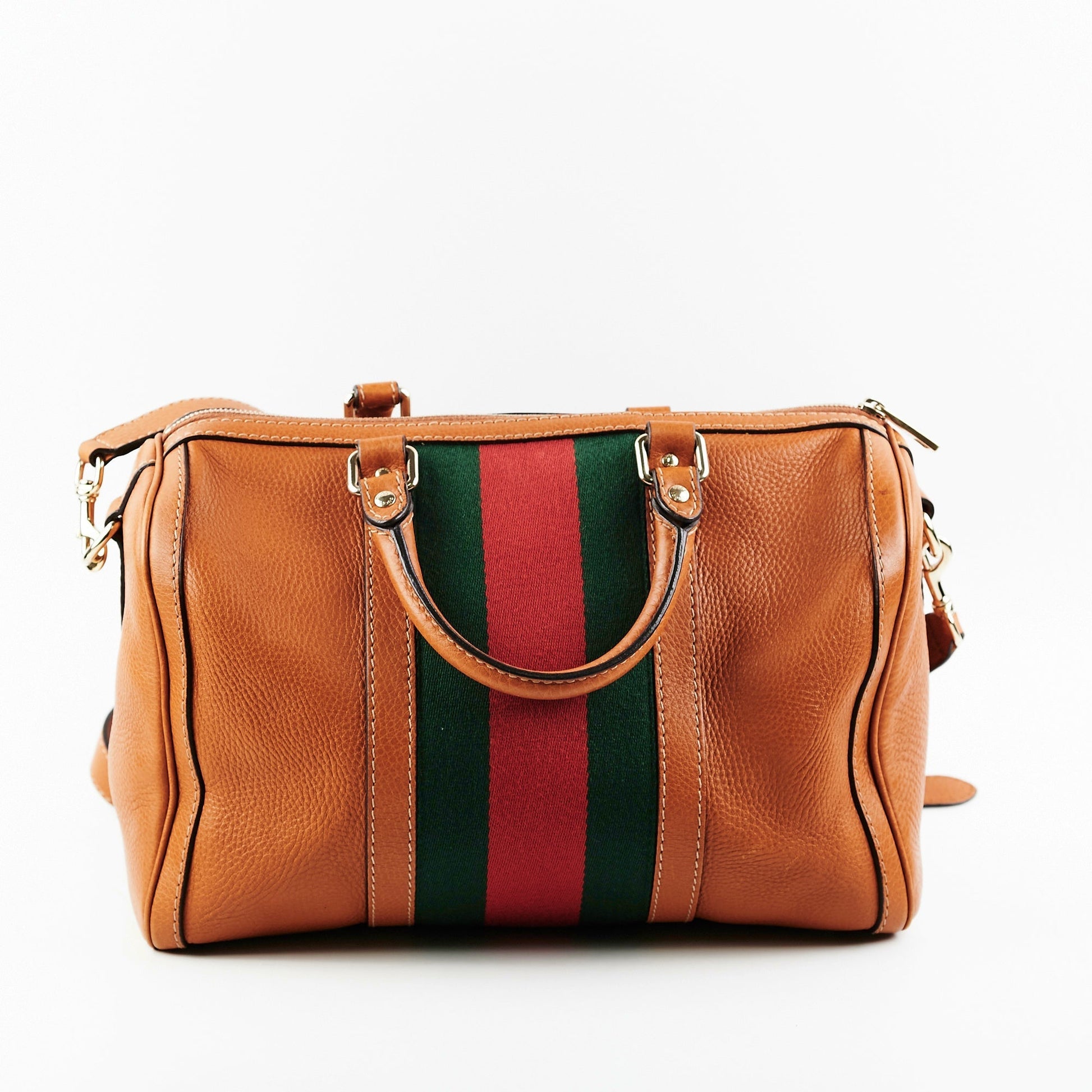 Gucci Web Crossbody Bag Brown Medium