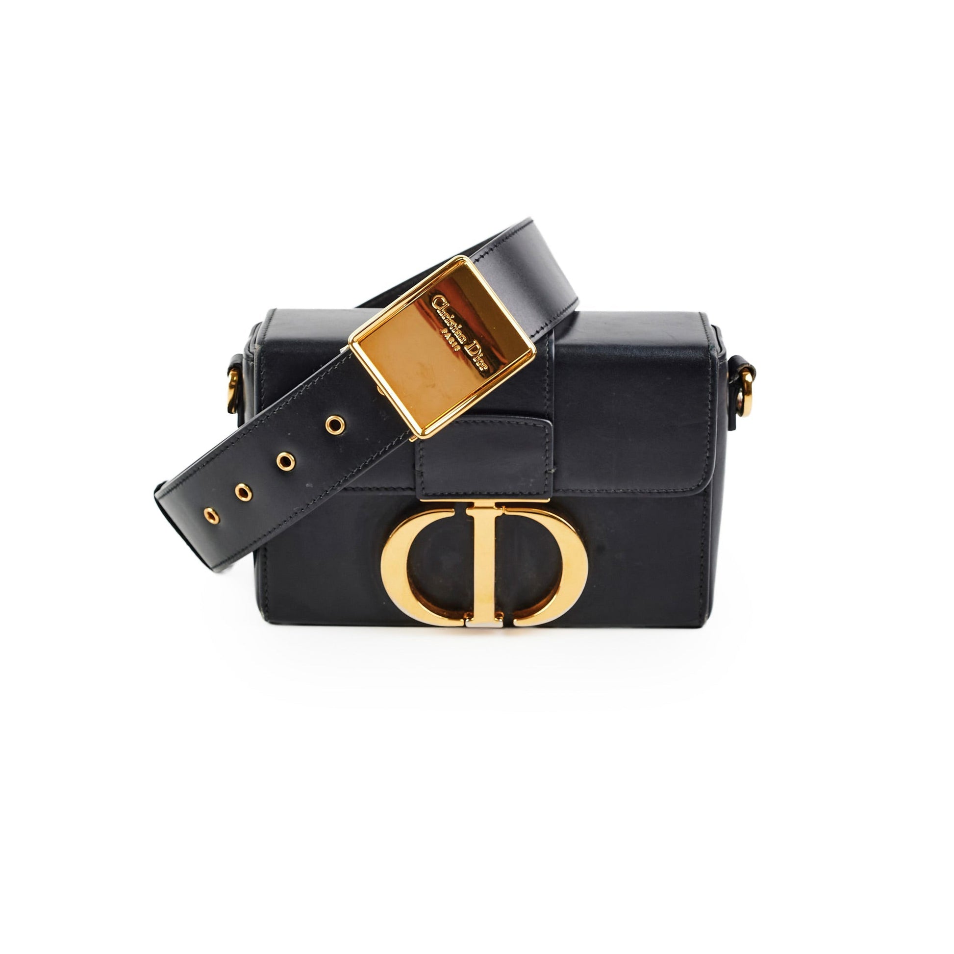 Dior Christian Montaigne Crossbody Bag Black