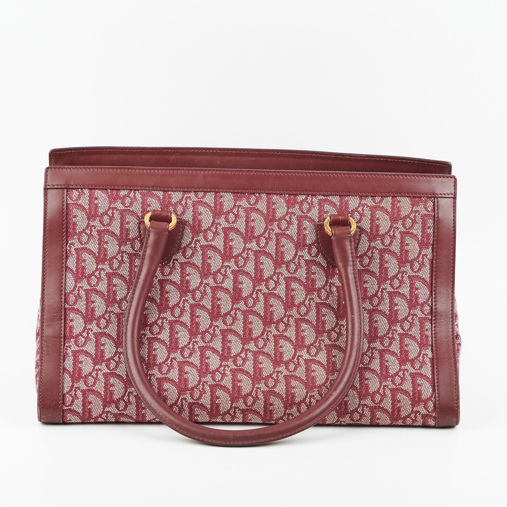 Dior Christian Trotter Tote Bag Bordeaux