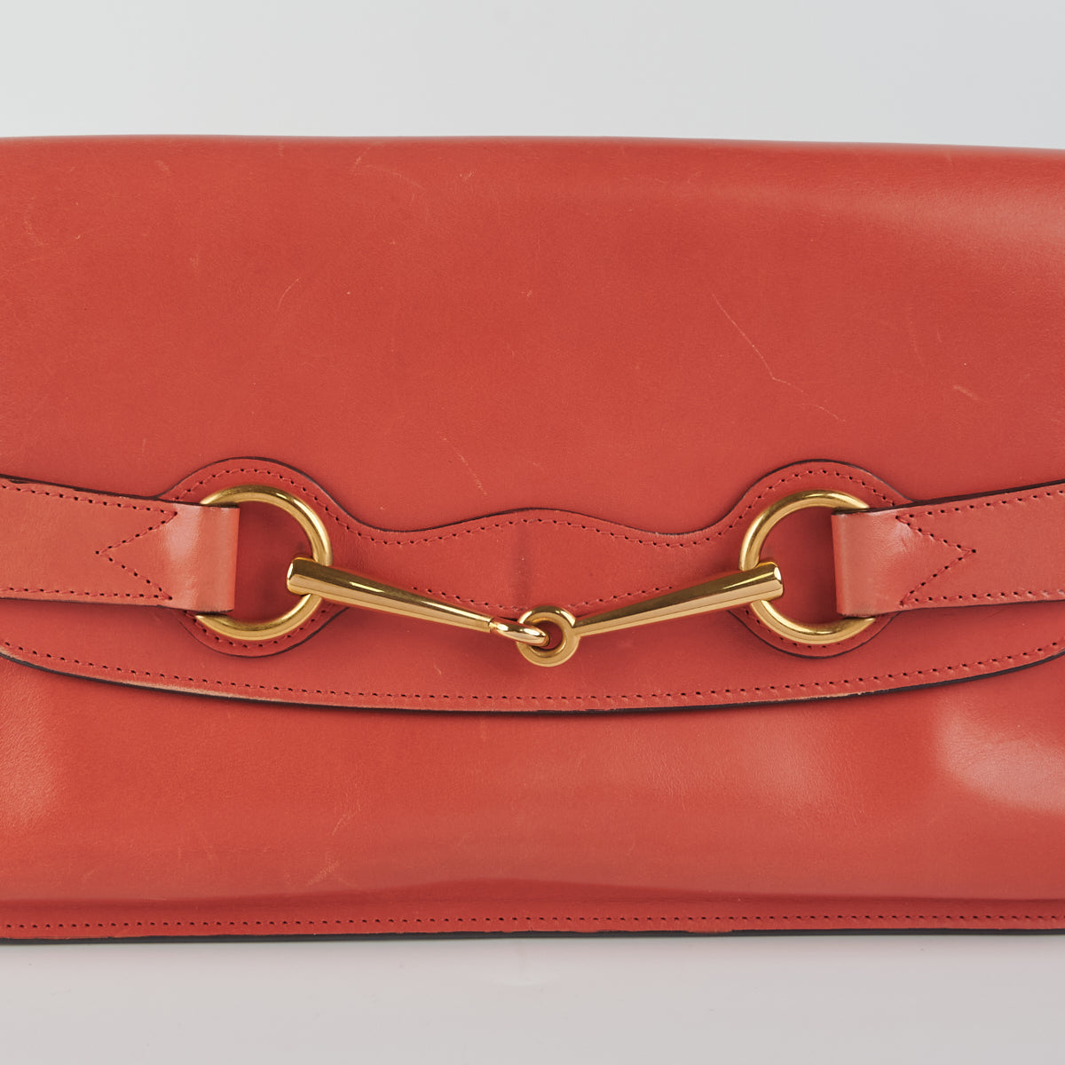 Gucci Horsebit Clutch Coral Pink Clutch Bag