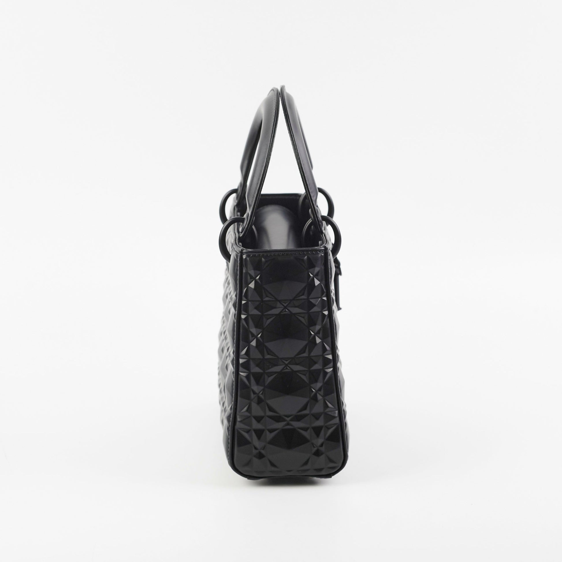 Dior Christian My Abc Lady Calfskin Cannage Bag Black Small Travel Bag