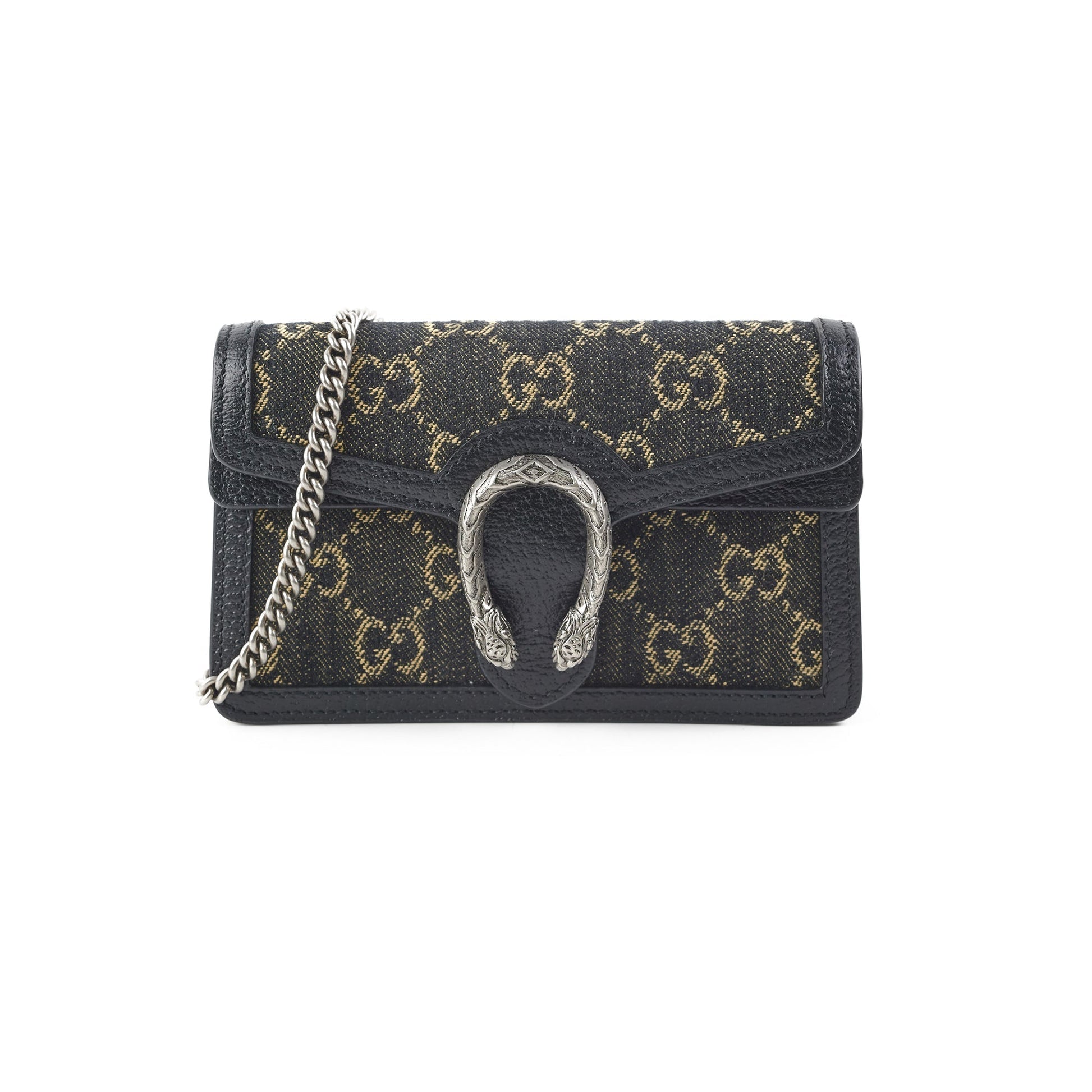 Gucci Dionysus Super Shoulder Bag Black Mini Crossbody Bag