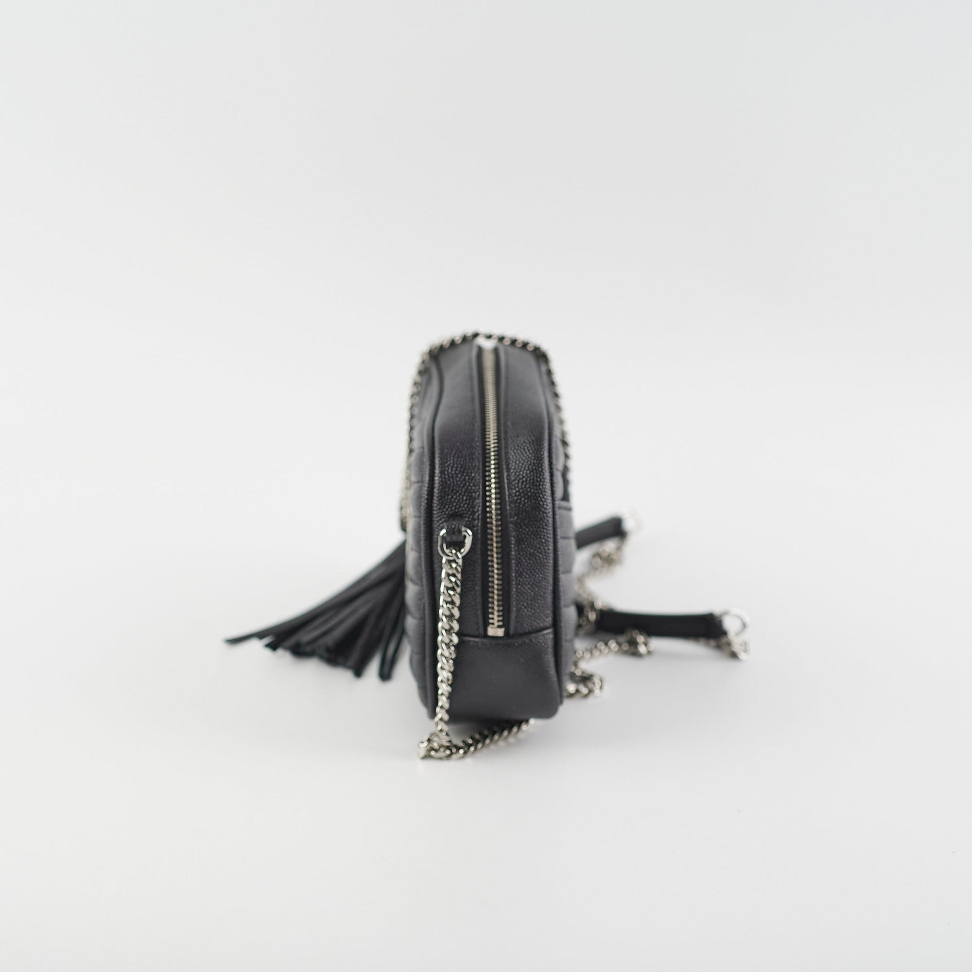 YSL Saint Laurent Lou Camera Crossbody Bag Black Mini Black Crossbody Bag