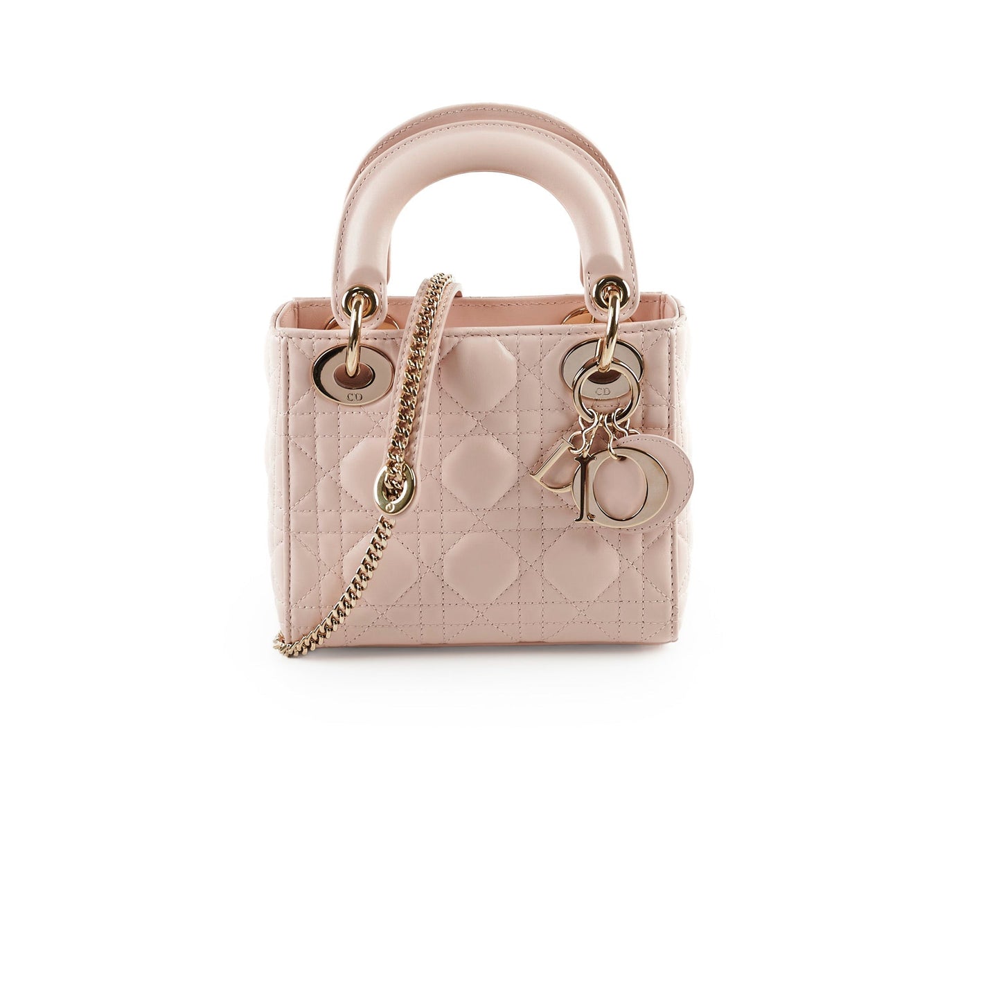 Dior Christian Lady Hold Crossbody Bag Pink Mini