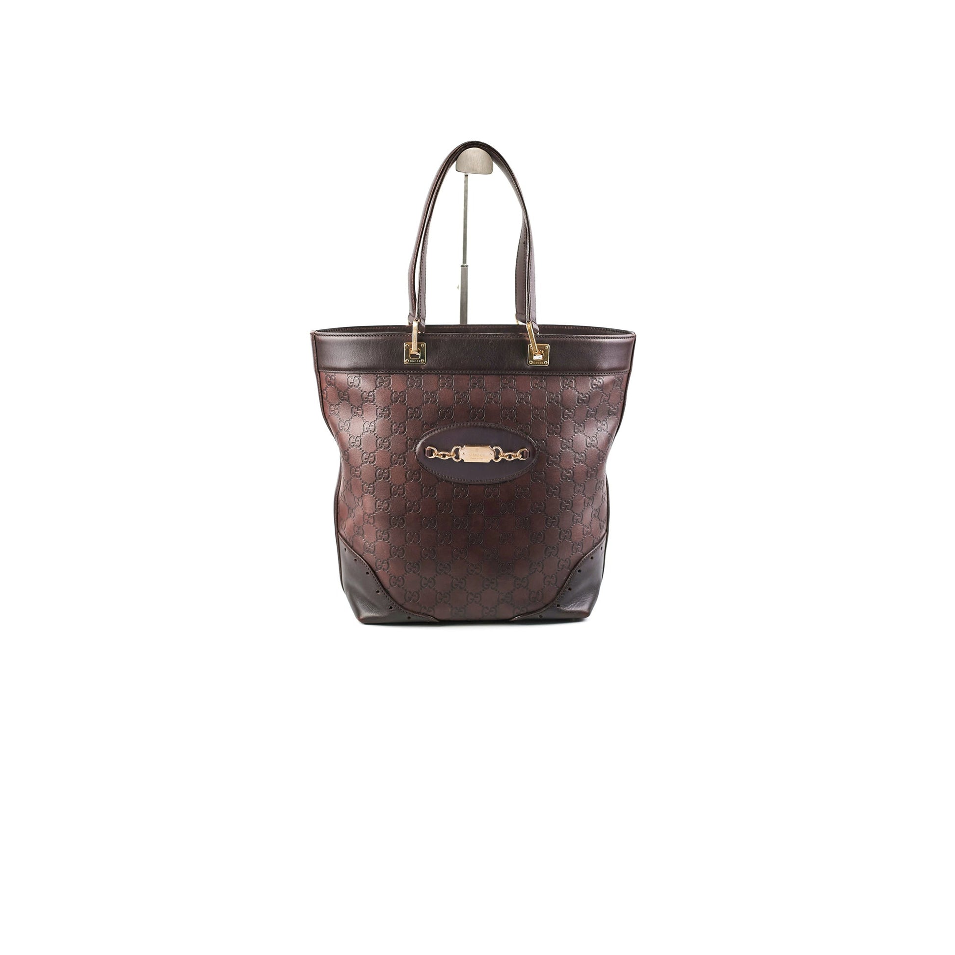 Gucci ssima Tote Bag Monogram Brown