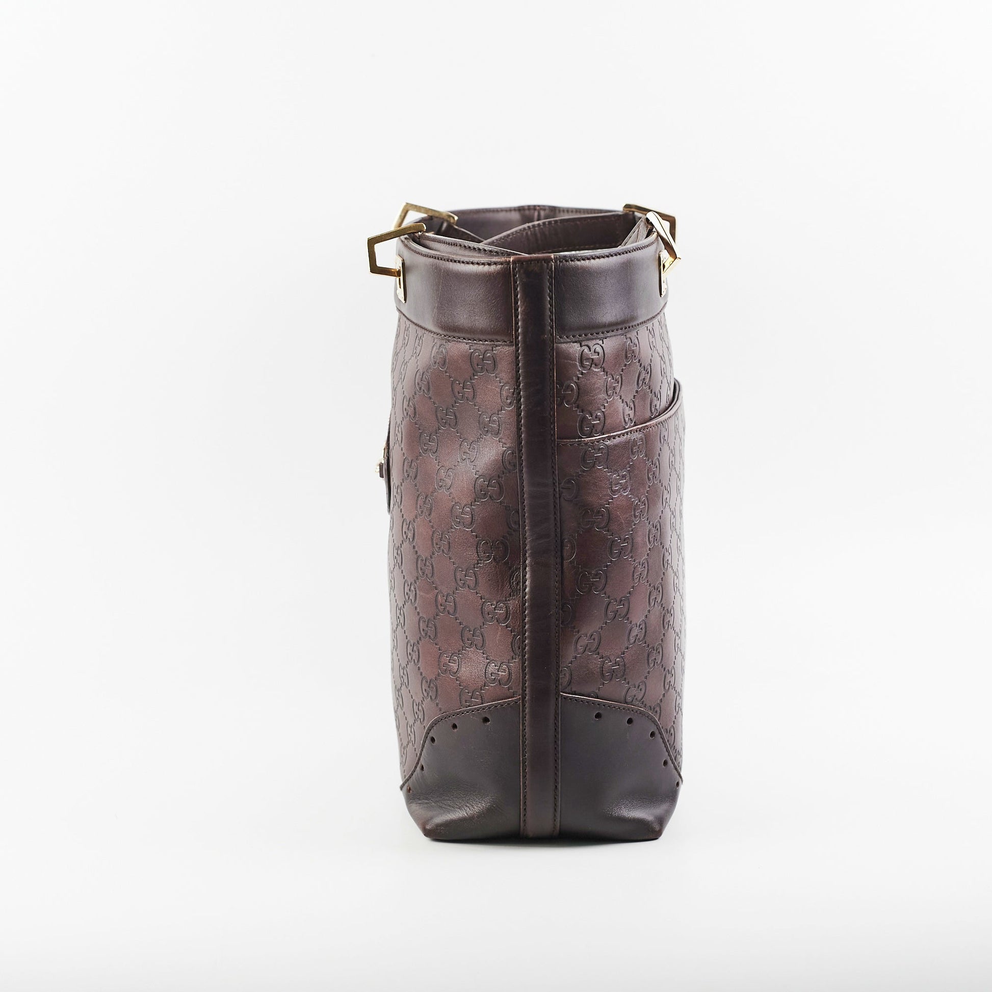 Gucci ssima Tote Bag Monogram Brown