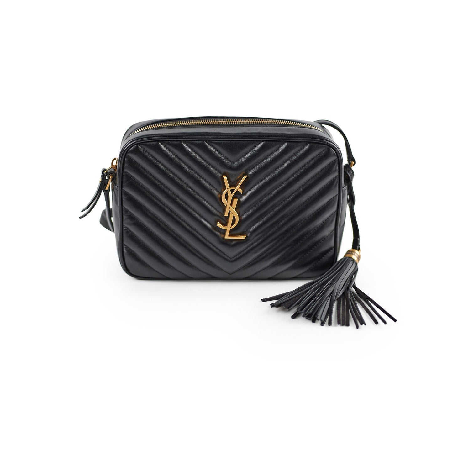 YSL Saint Laurent Lou Camera Crossbody Bag Black