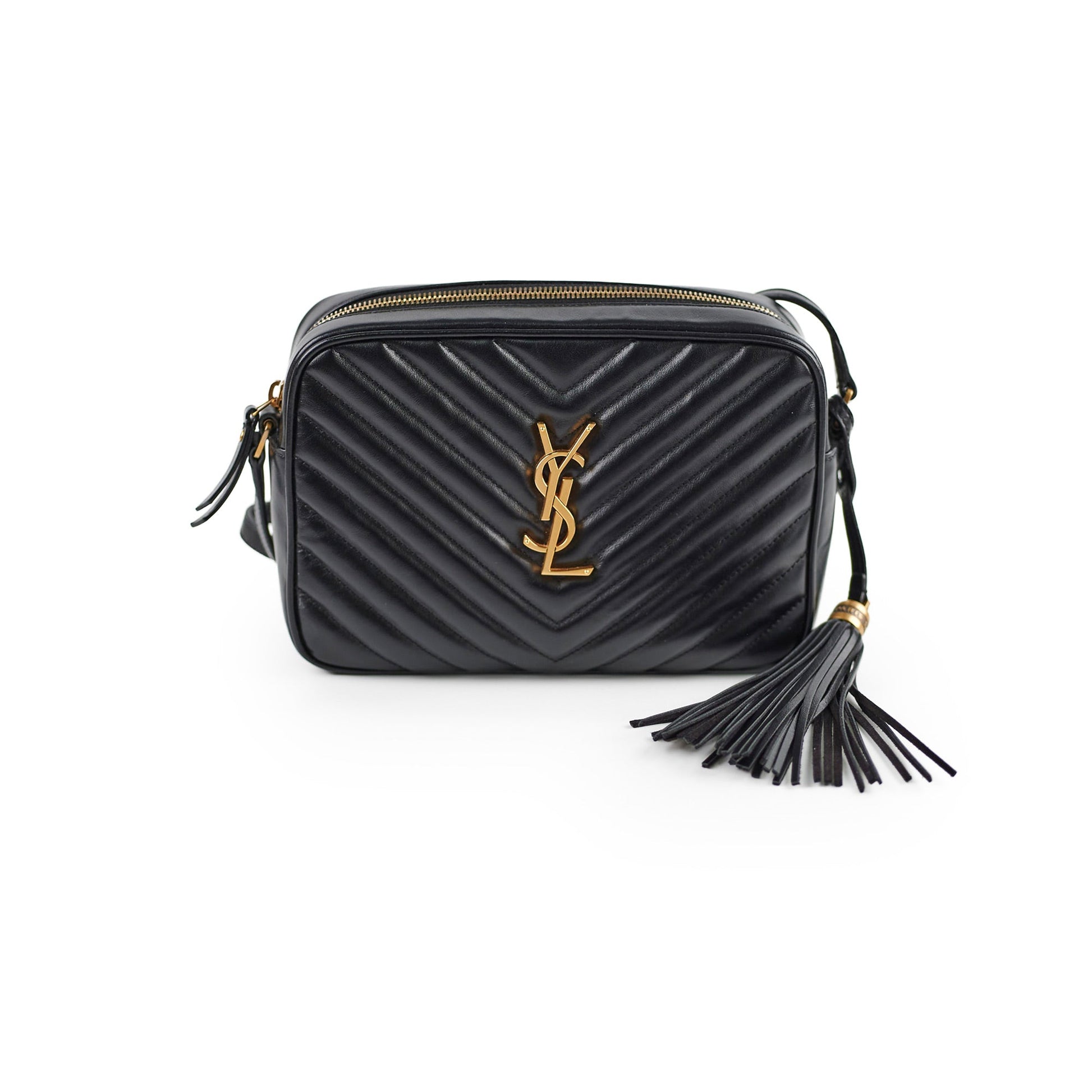 YSL Saint Laurent Lou Camera Crossbody Bag Black