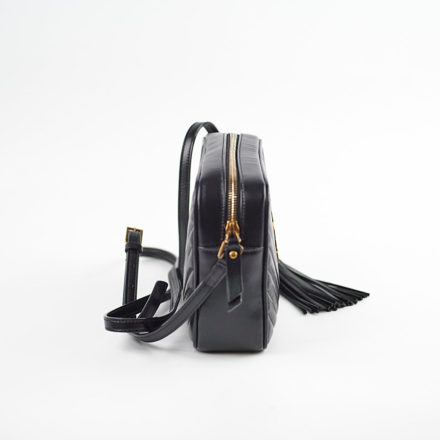 YSL Saint Laurent Lou Camera Crossbody Bag Black
