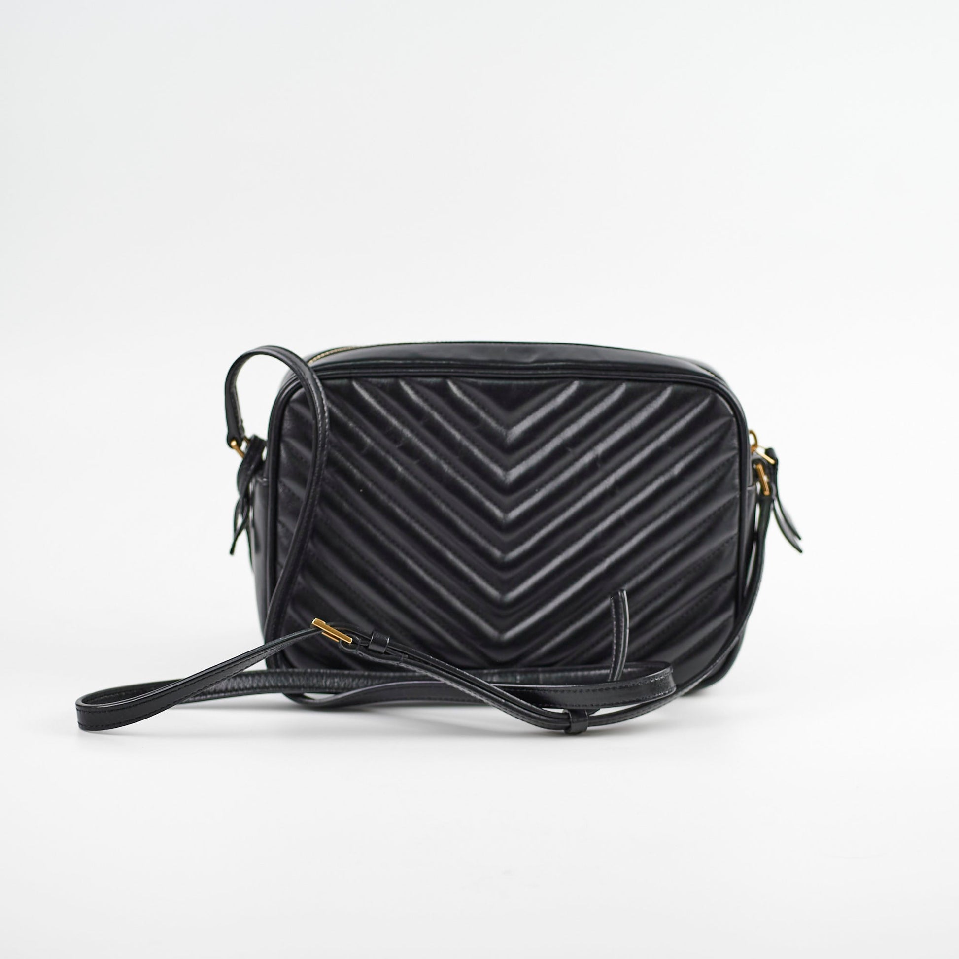 YSL Saint Laurent Lou Camera Crossbody Bag Black