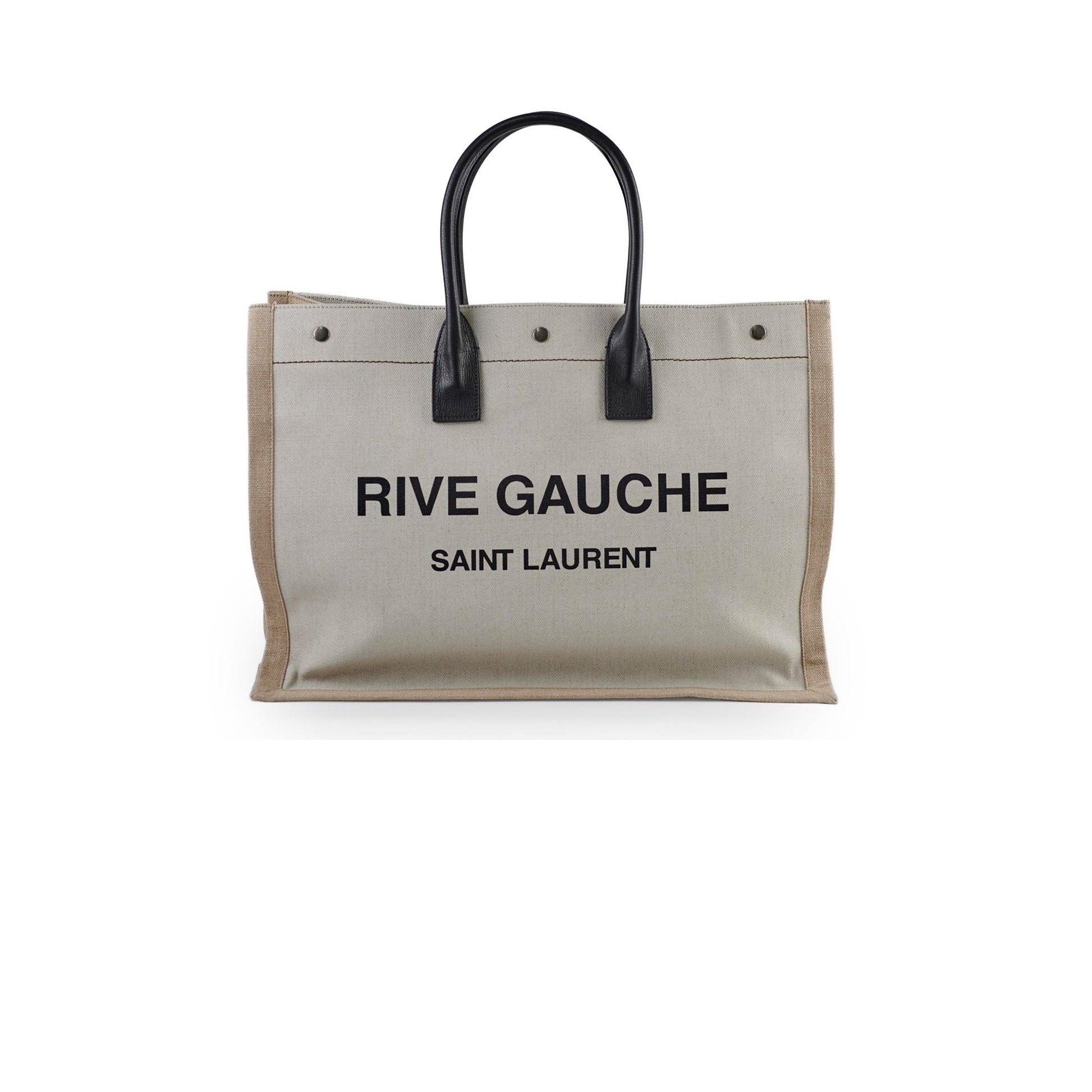 YSL Saint Laurent Rive Gauche Tote Cream Tote Bag