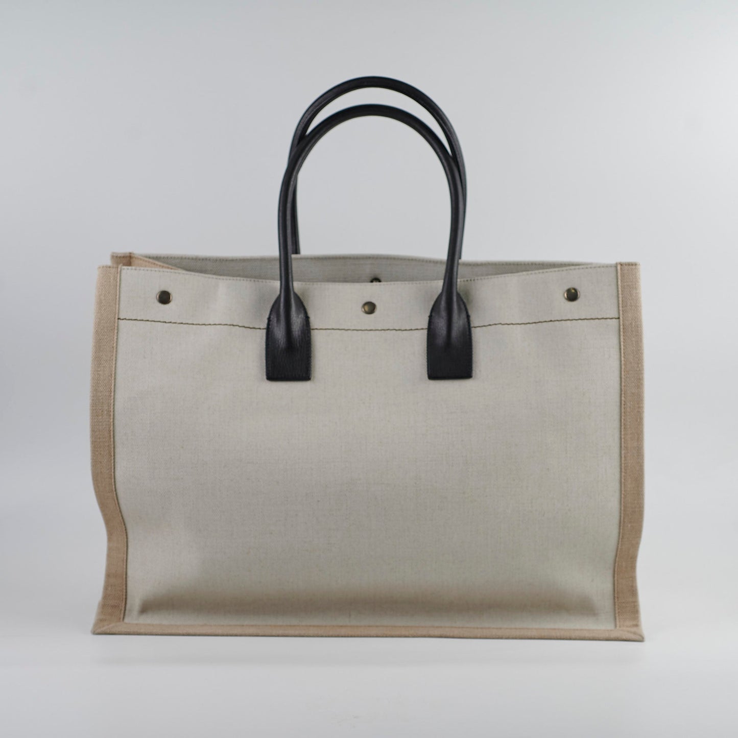 YSL Saint Laurent Rive Gauche Tote Cream Tote Bag