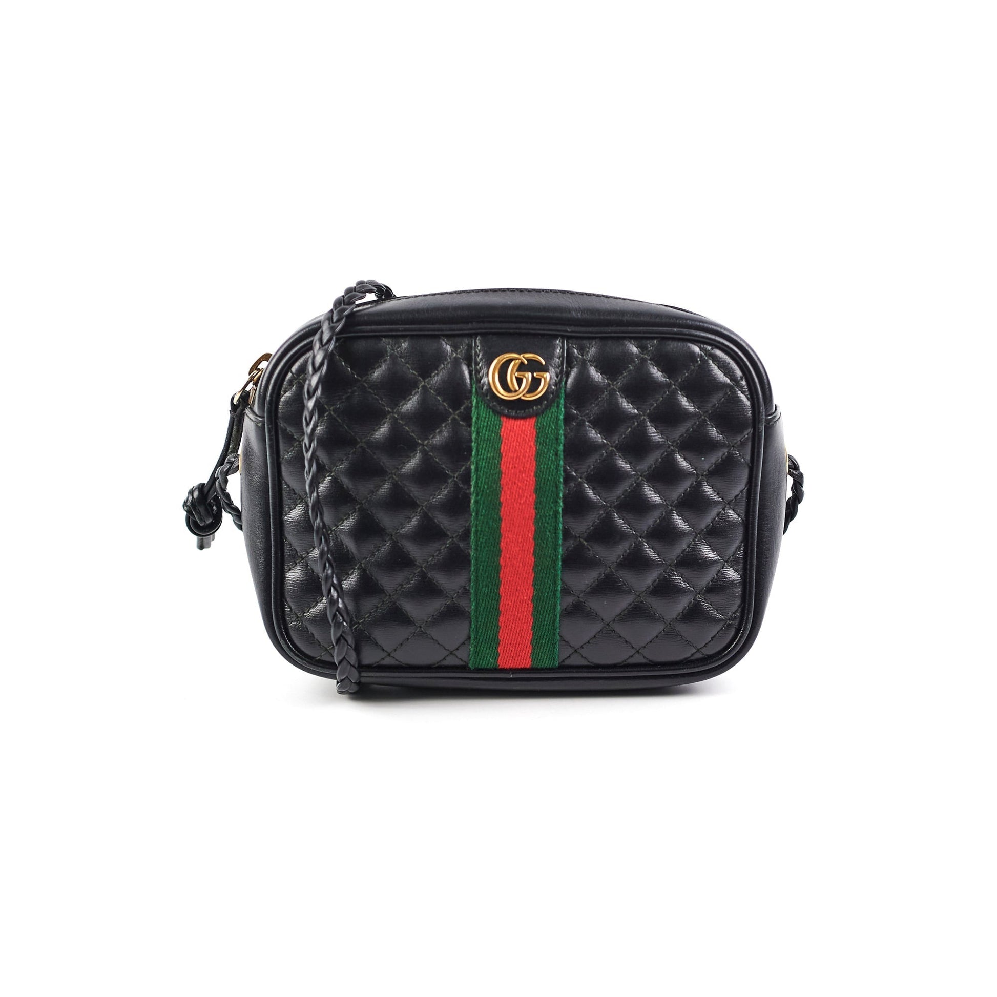 Gucci Trapuntata Shoulder Camera Bag Quilted Black Shoulder Bag