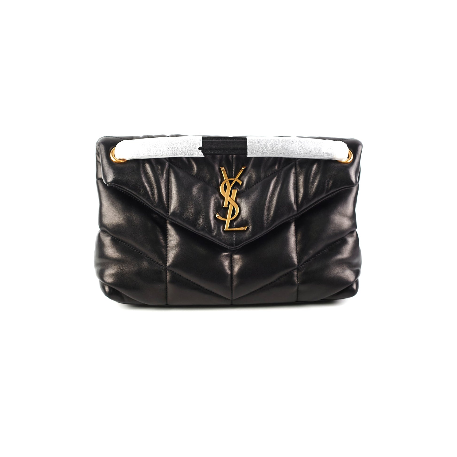YSL Saint Laurent Puffer Shoulder Bag Black Small