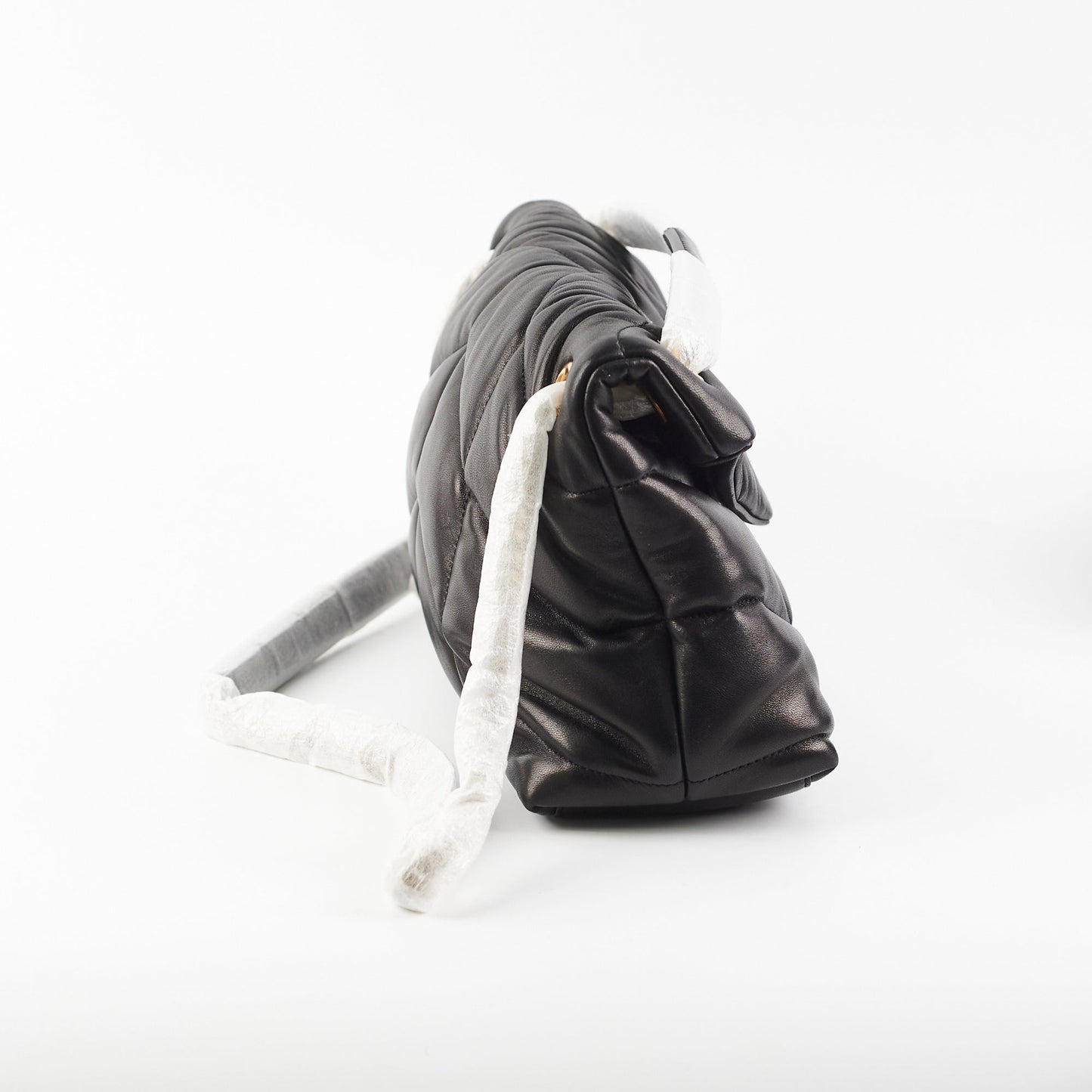 YSL Saint Laurent Puffer Shoulder Bag Black Small