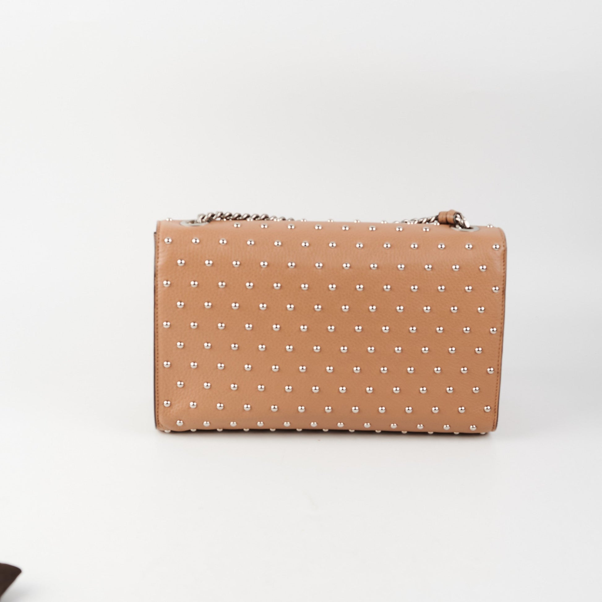 Gucci Studded Miss Bamboo Bag Beige Travel Bag