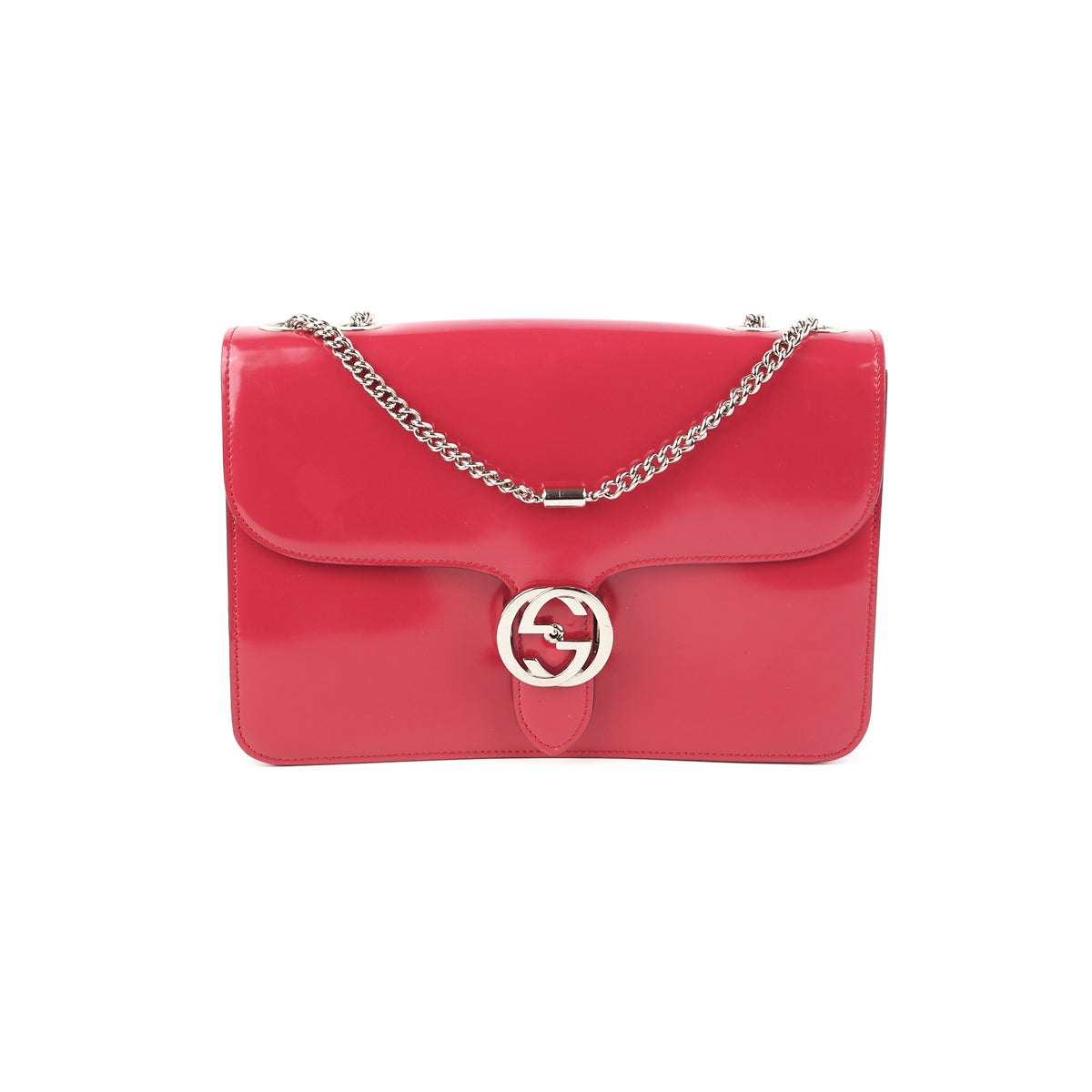 Gucci Interlocking Shoulder Bag Fuchsia Medium