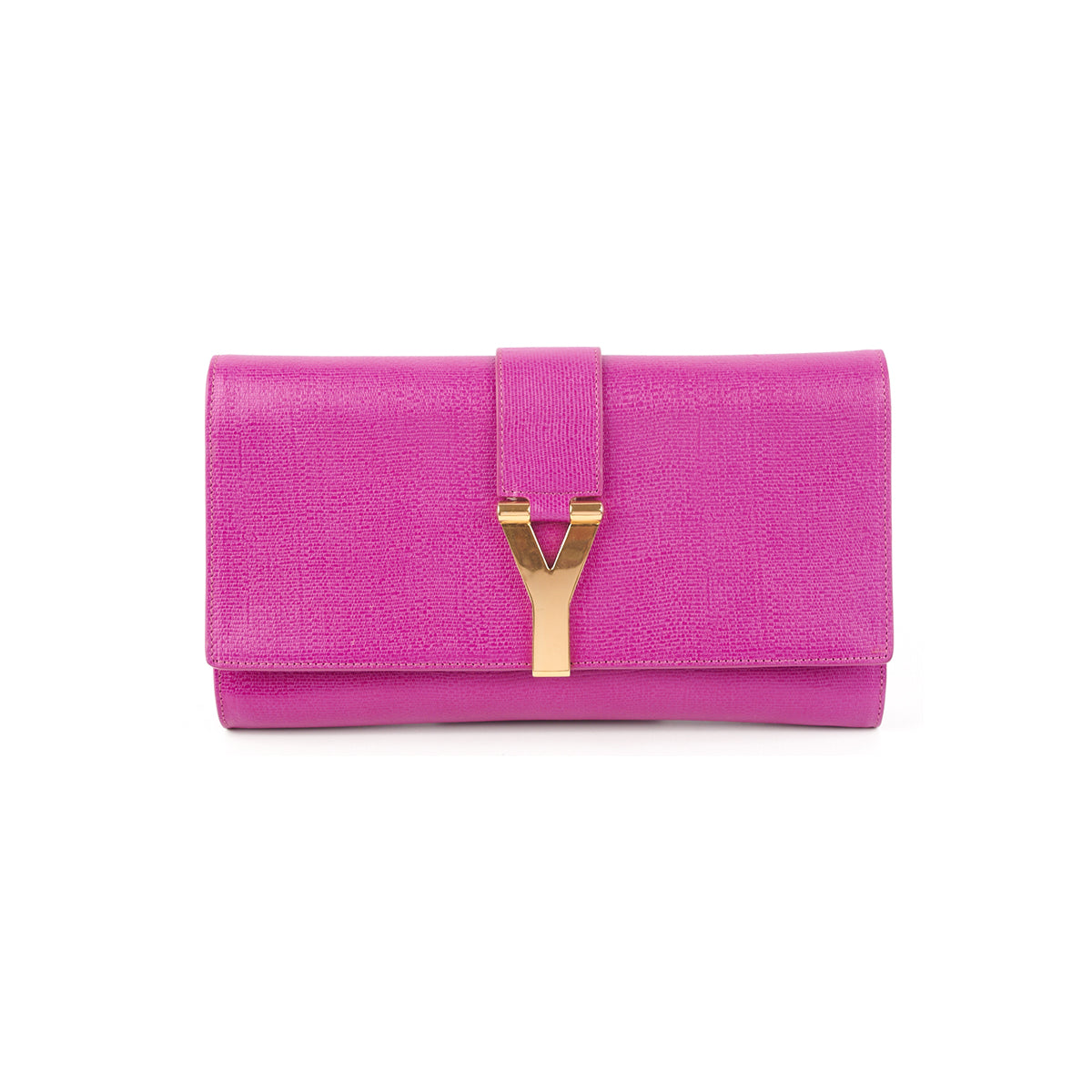 YSL Saint Laurent Item Clutch Fuchsia Clutch Bag