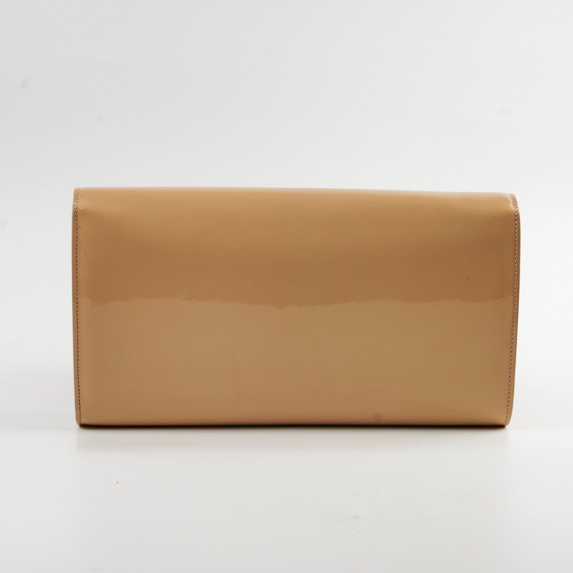 YSL Saint Laurent Clutch Clutch Patent Beige Large Clutch Bag