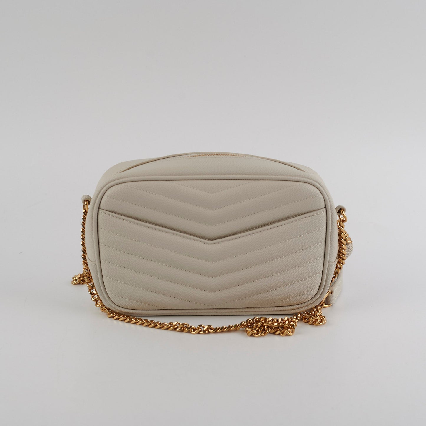 YSL Saint Laurent Lou Camera Bag Ivory Mini Travel Bag