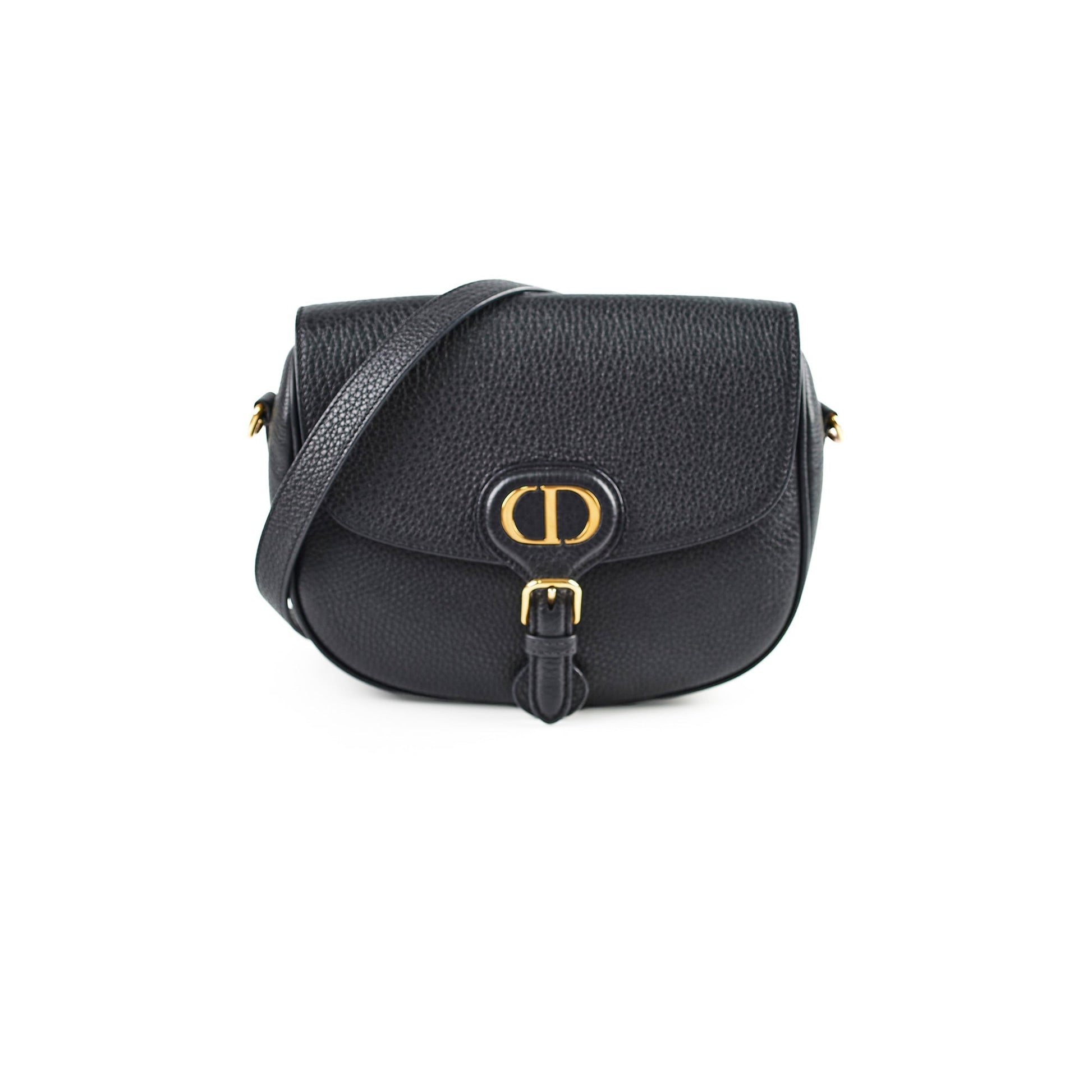 Dior Christian Bobby Calfskin Crossbody Bag Black Medium