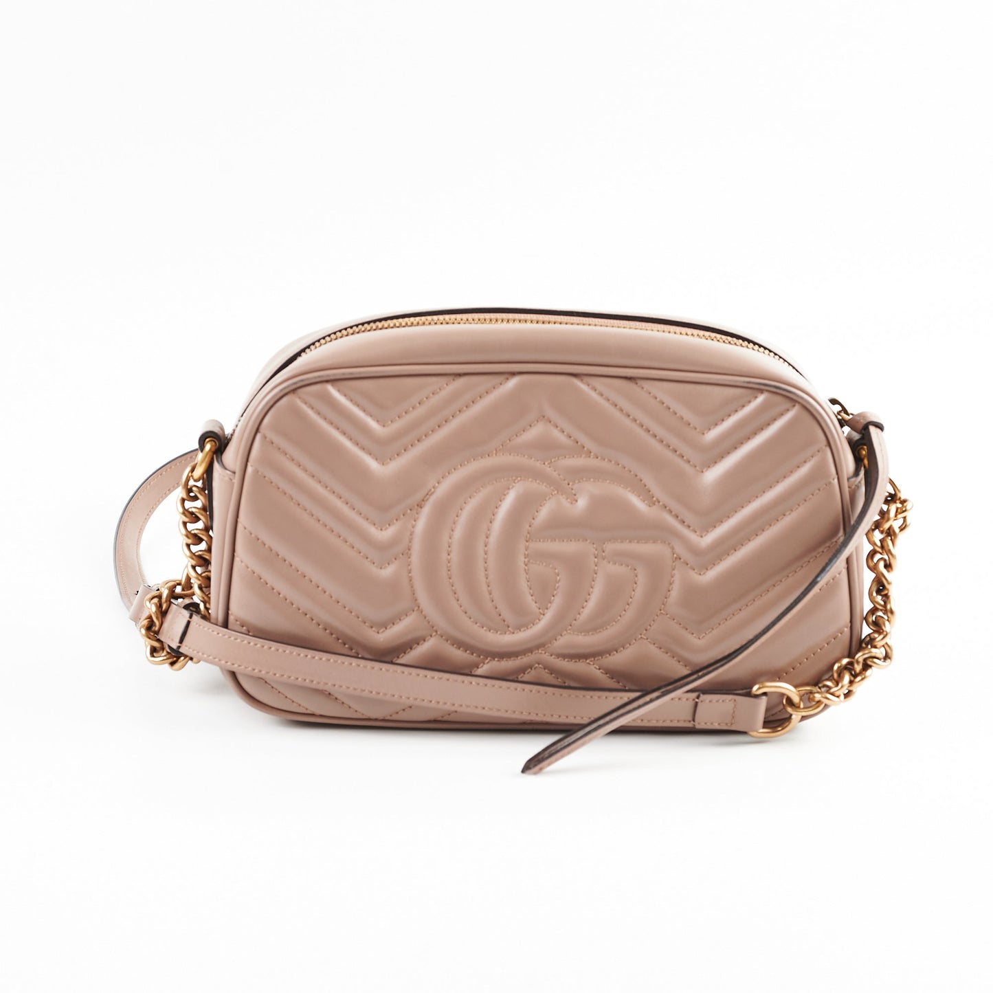 Gucci Marmont Dusty Shoulder Bag Pink Small Crossbody Bag