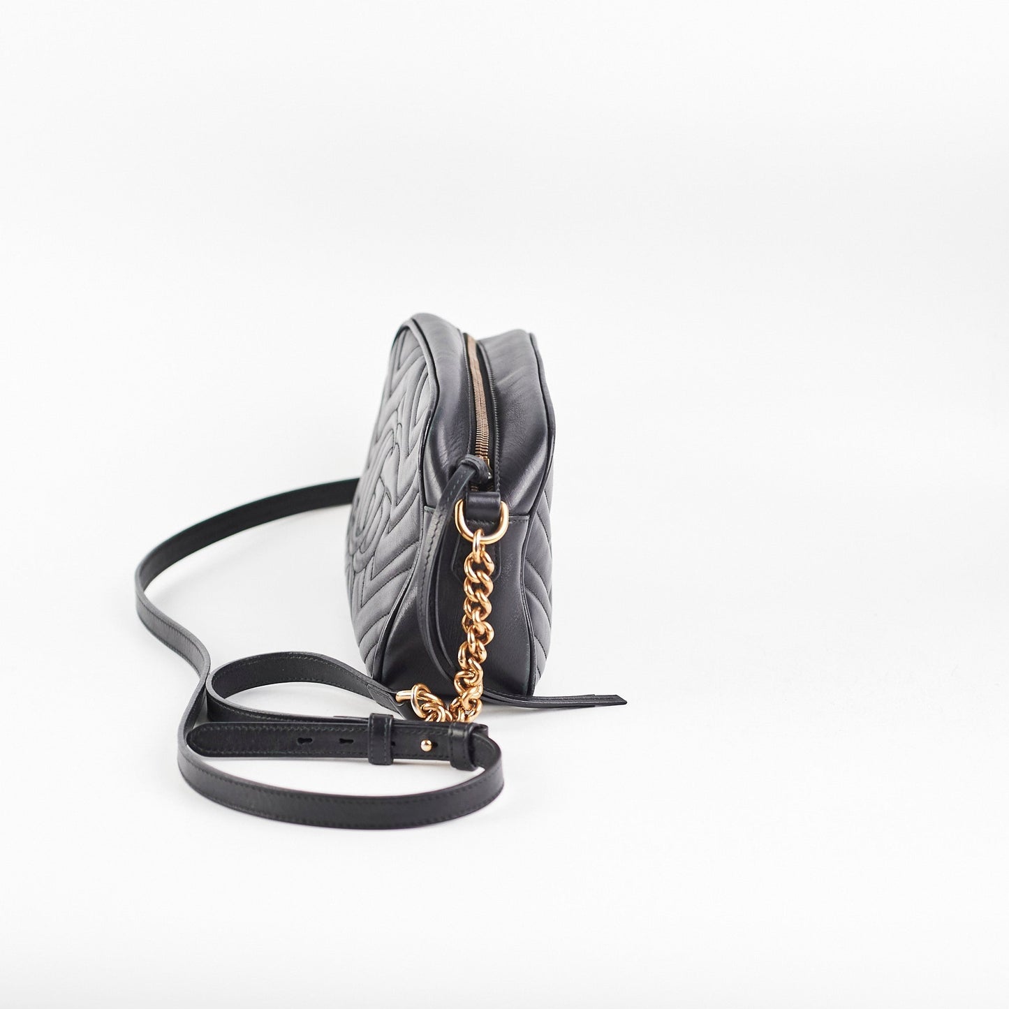 Gucci Marmont Camera Bag Blk Small Crossbody Bag