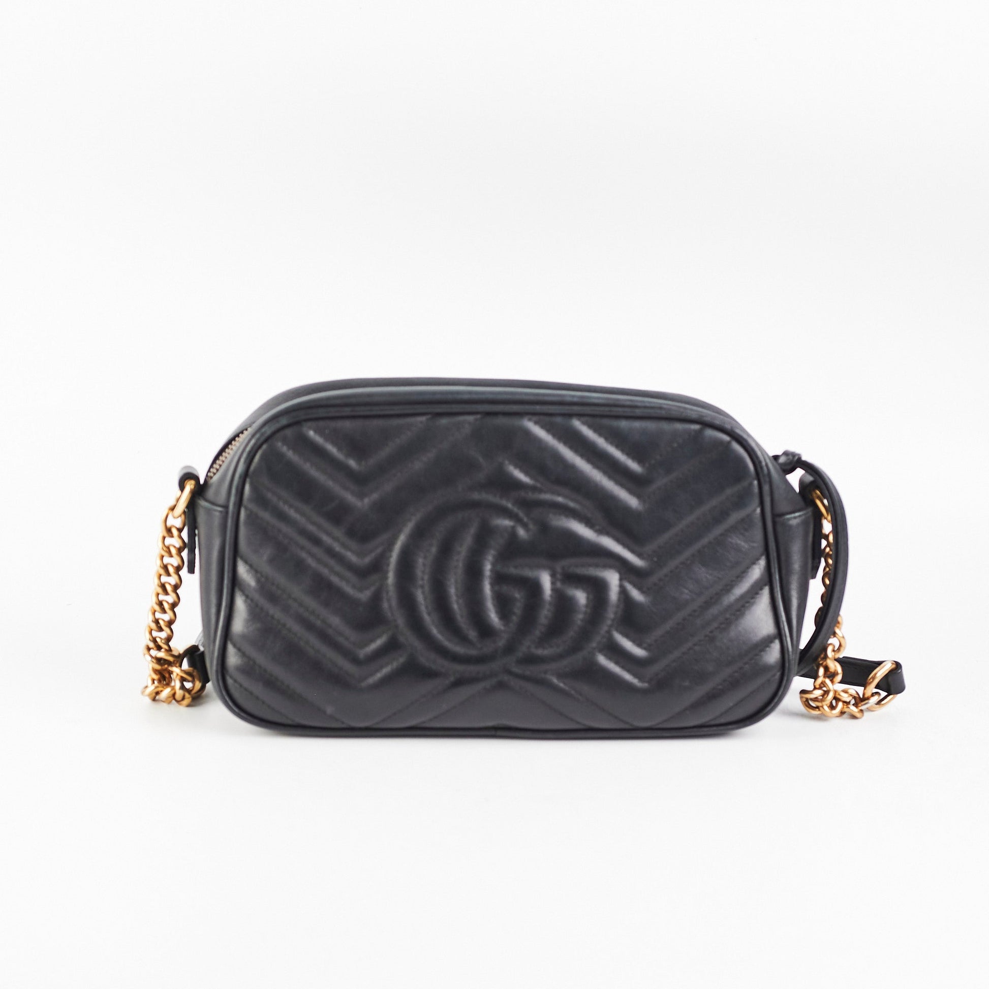 Gucci Marmont Camera Bag Blk Small Crossbody Bag