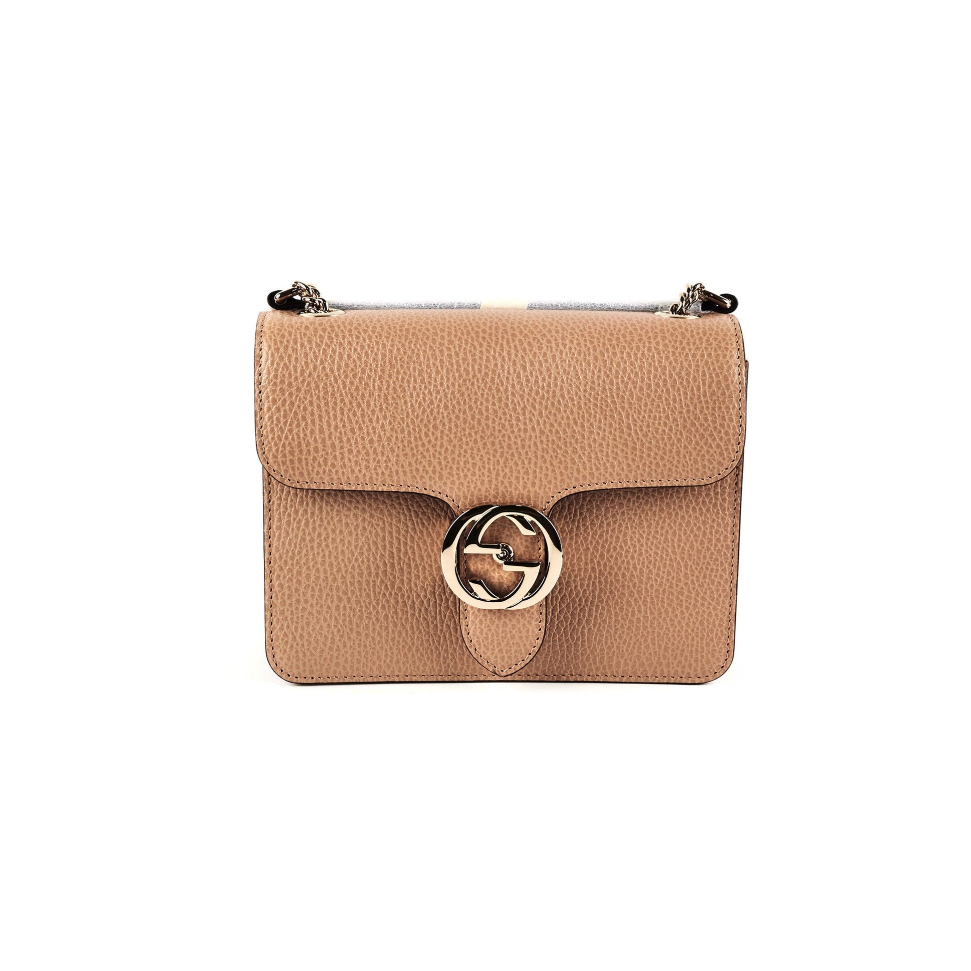 Gucci Interlocking Crossbody Bag Beige