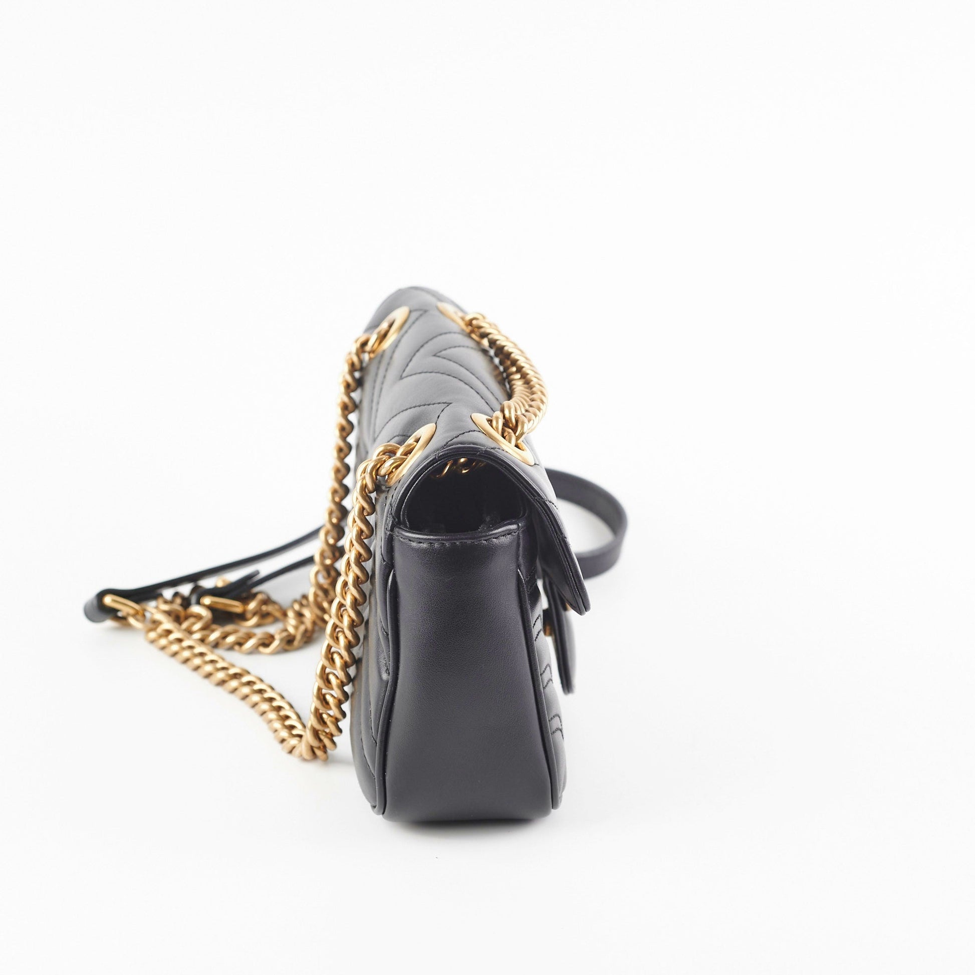 Gucci Marmont Shoulder Bag Black Small Crossbody Bag