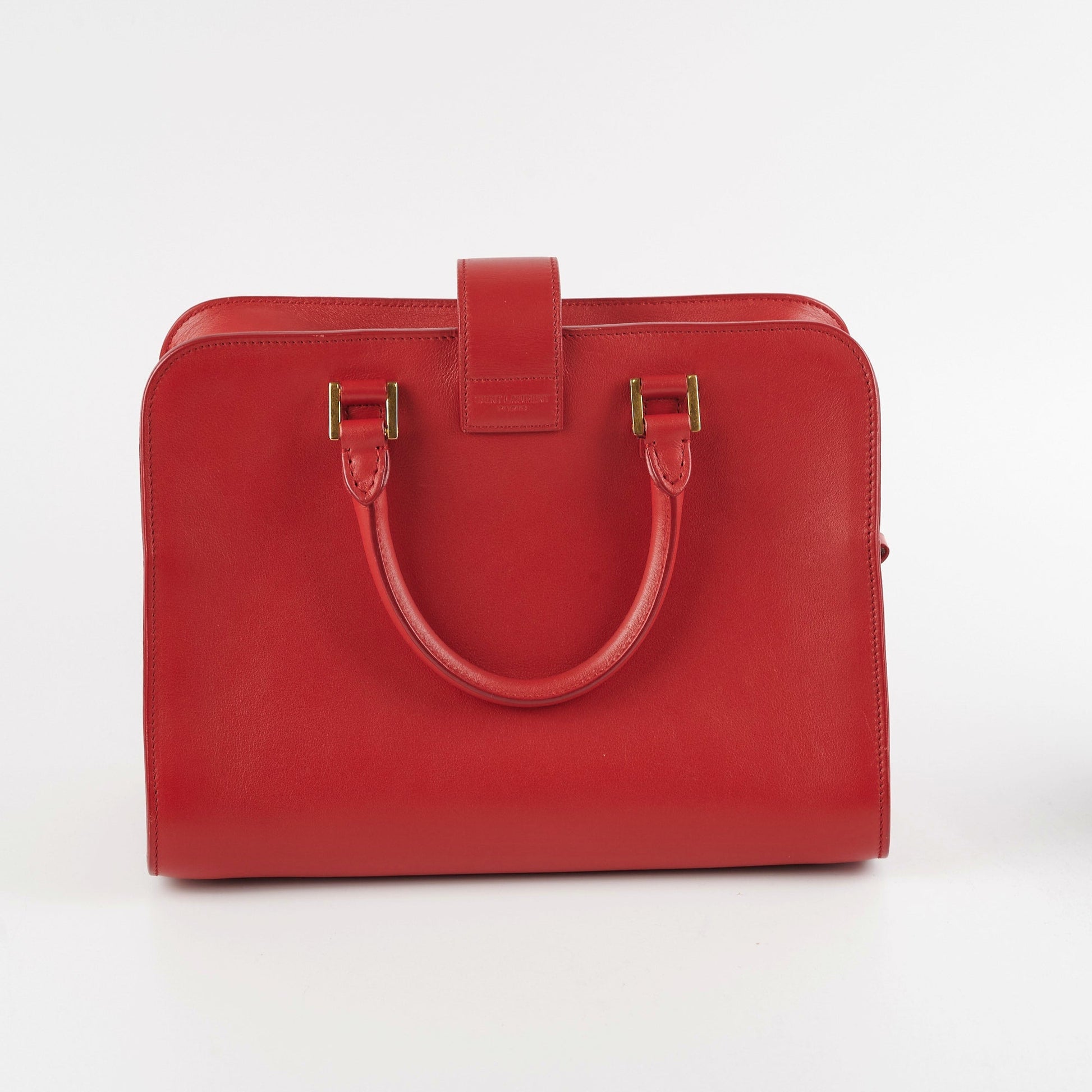 YSL Saint Laurent Cabas Tote Bag Red Small