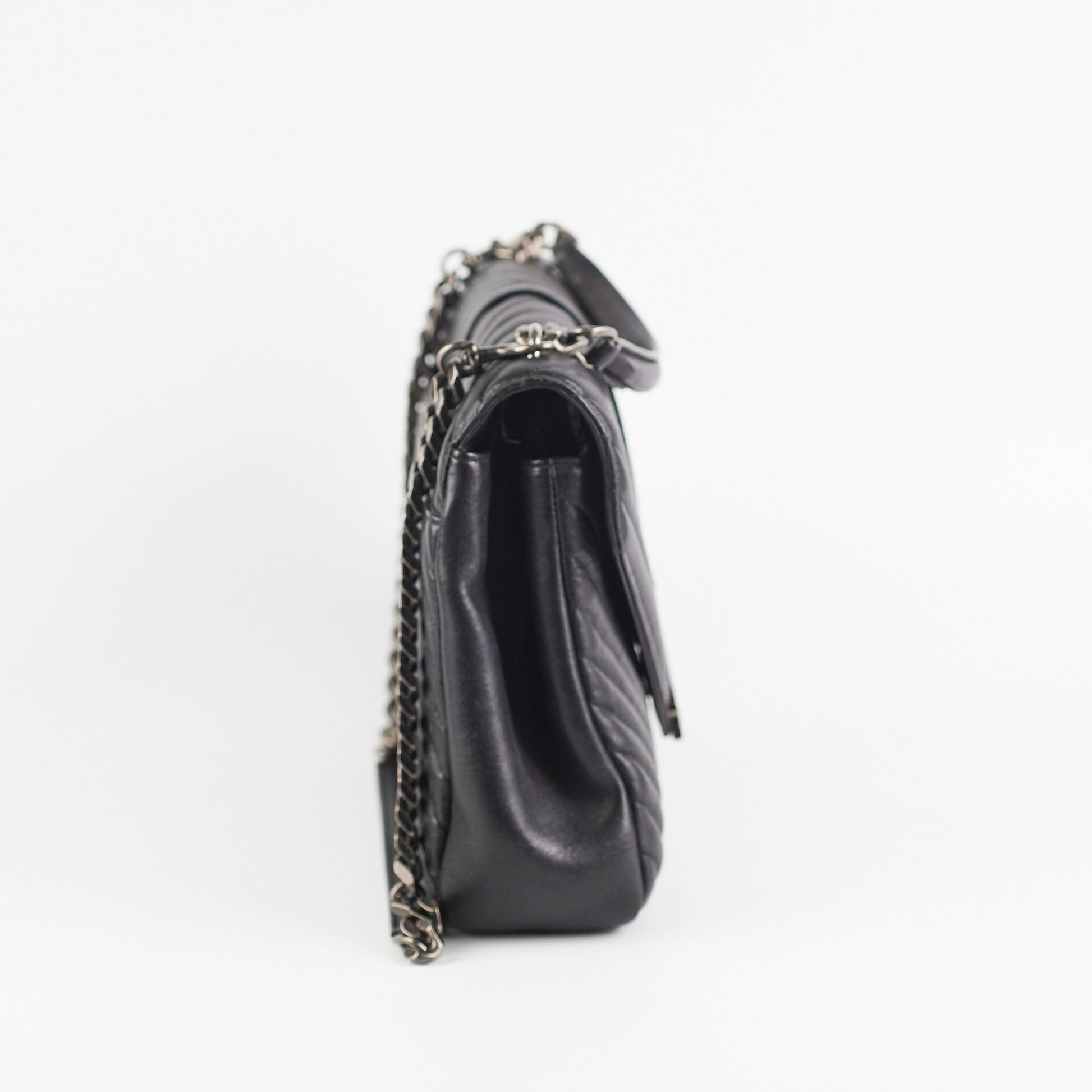 YSL Saint Laurent College Bag Black Large Shoulder Bag