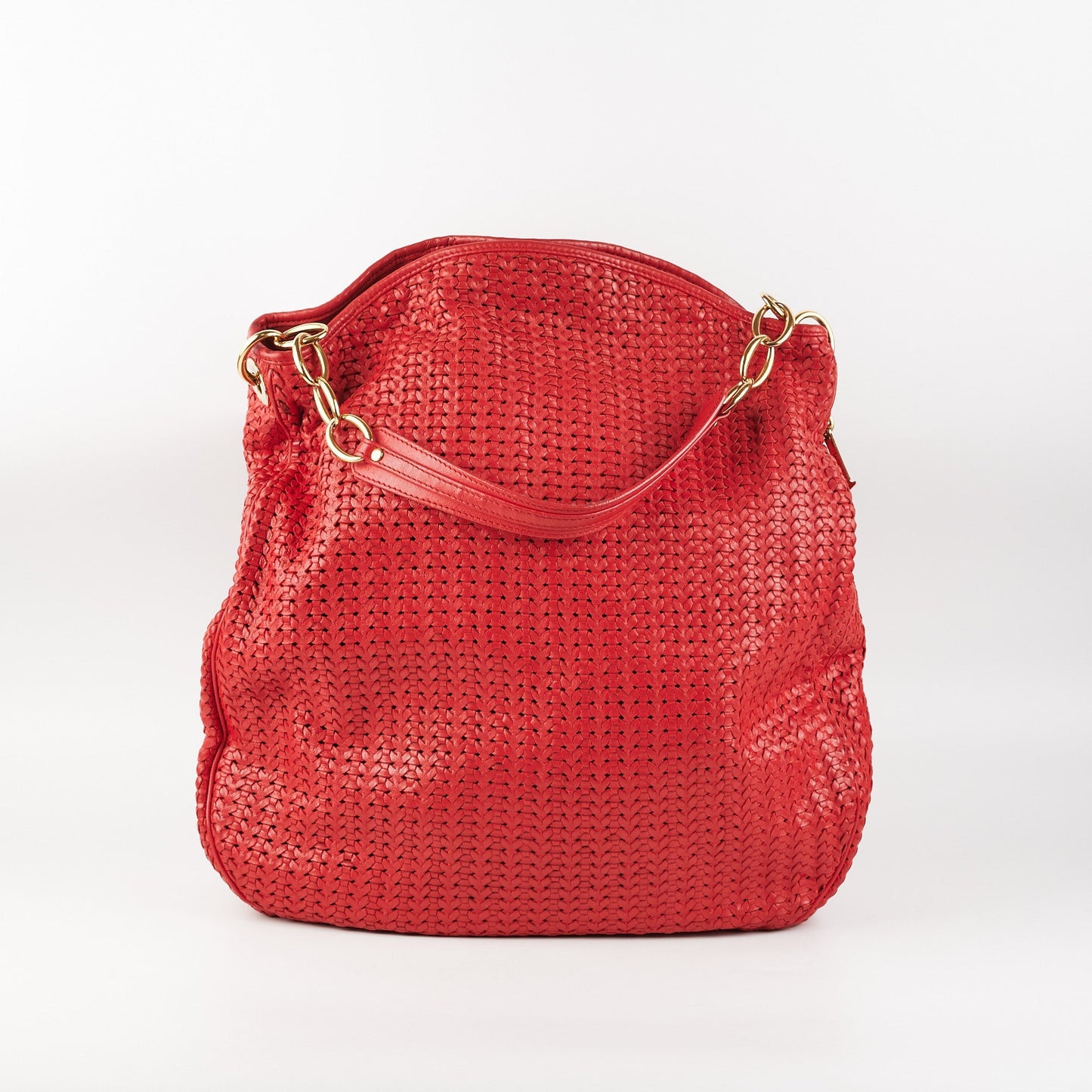 Dior Lady Soft Shopper Tote Red Shoulder Bag