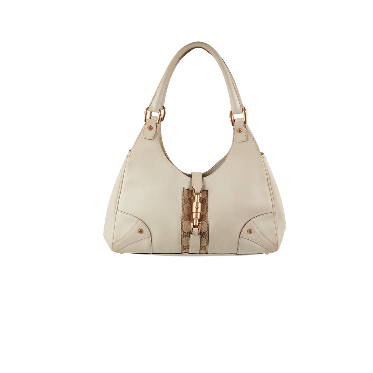 Gucci Shoulder Bag Leather Cream
