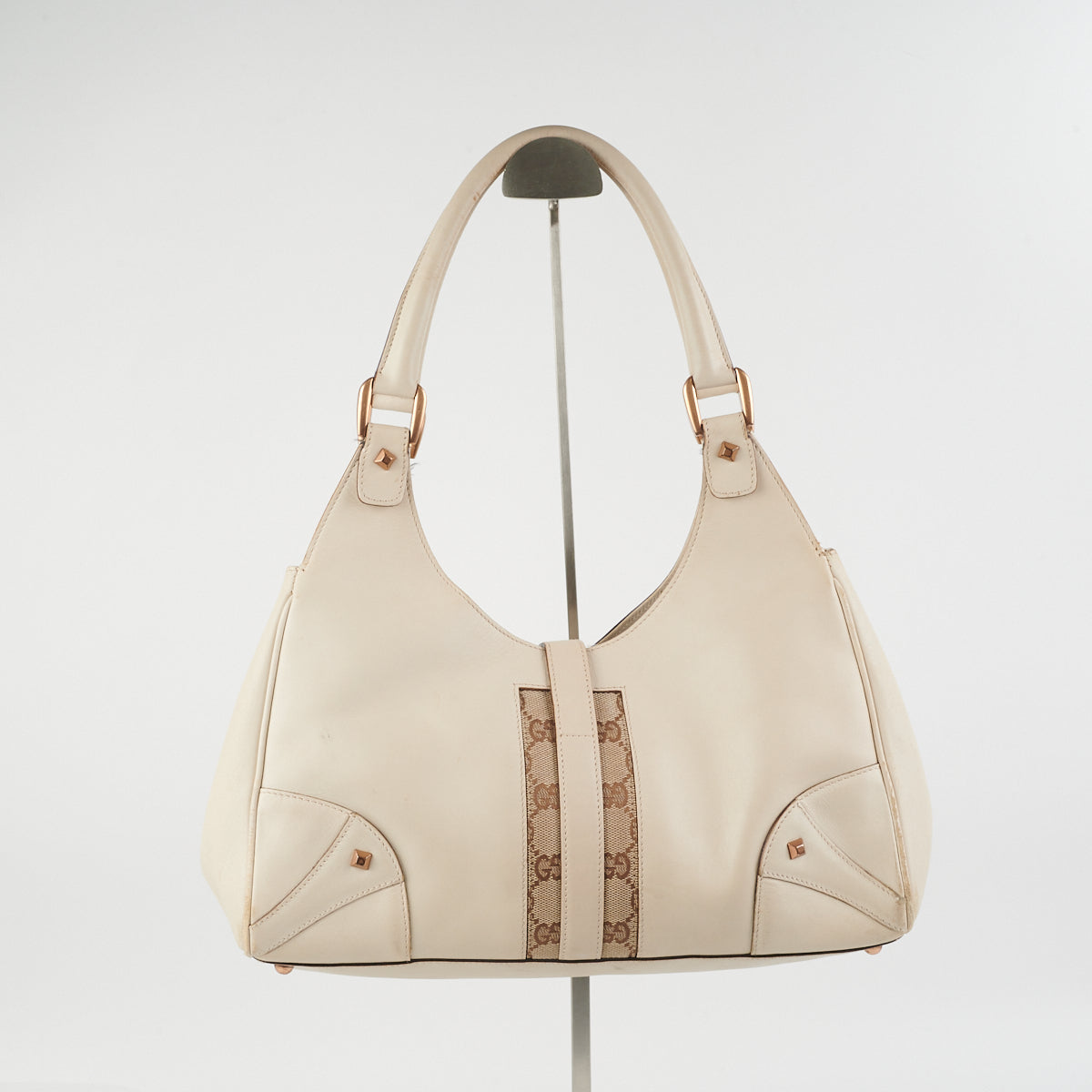 Gucci Shoulder Bag Leather Cream