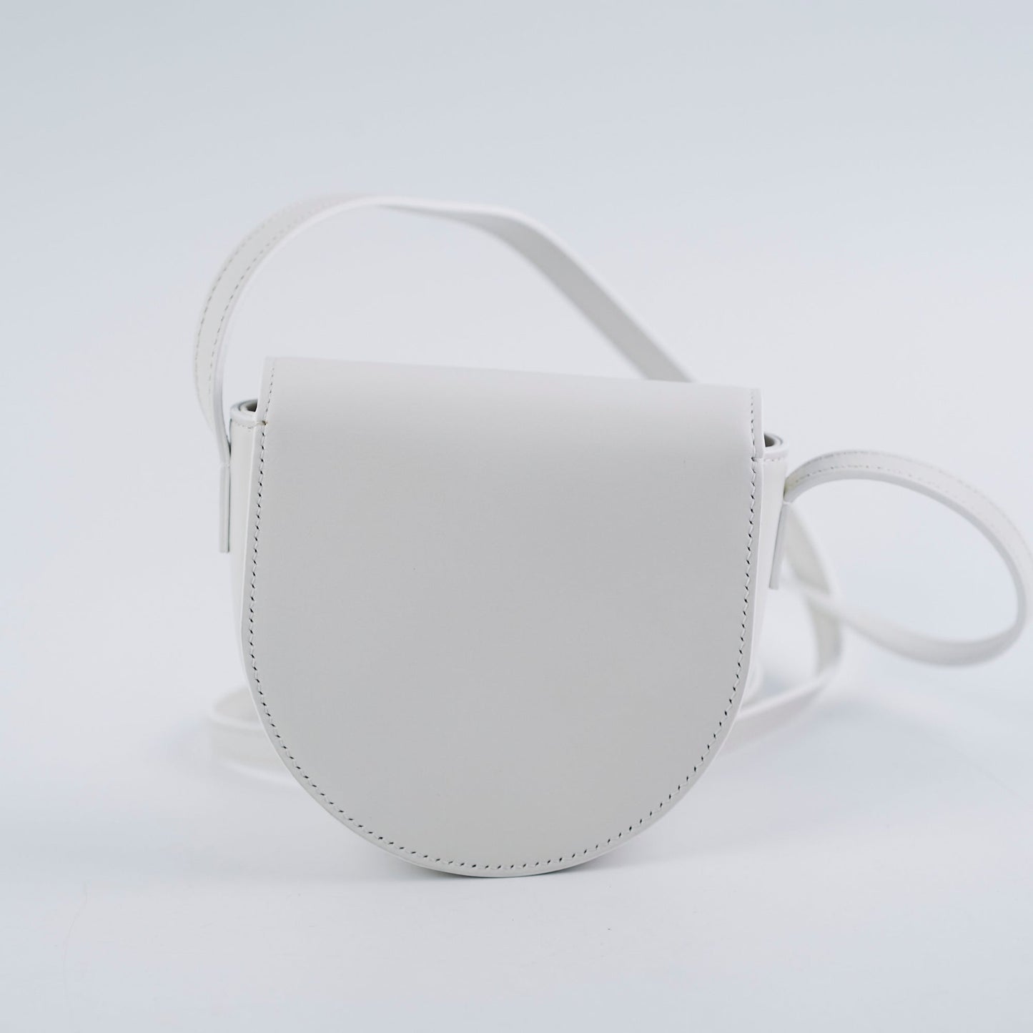 Luxury Cuir Triomphe Crossbody Bag White Mini