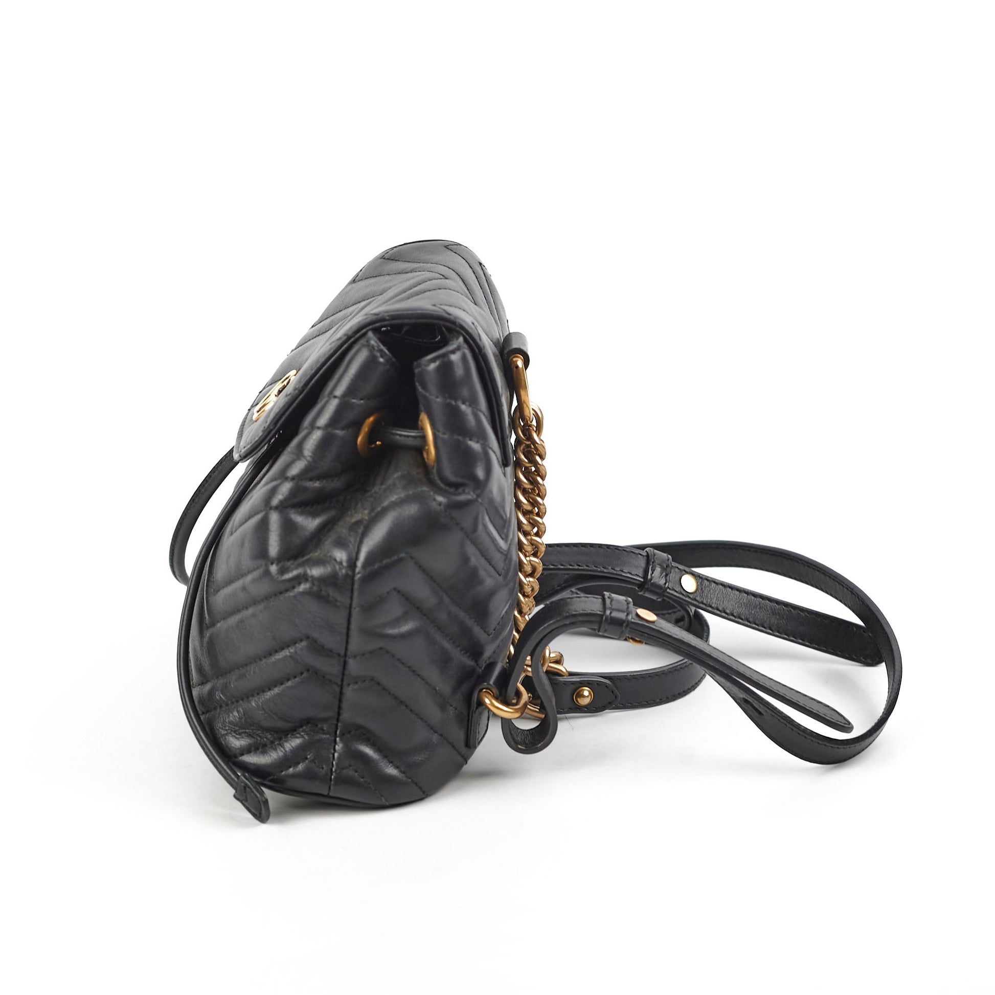 Gucci Marmont Backpack Leather Black