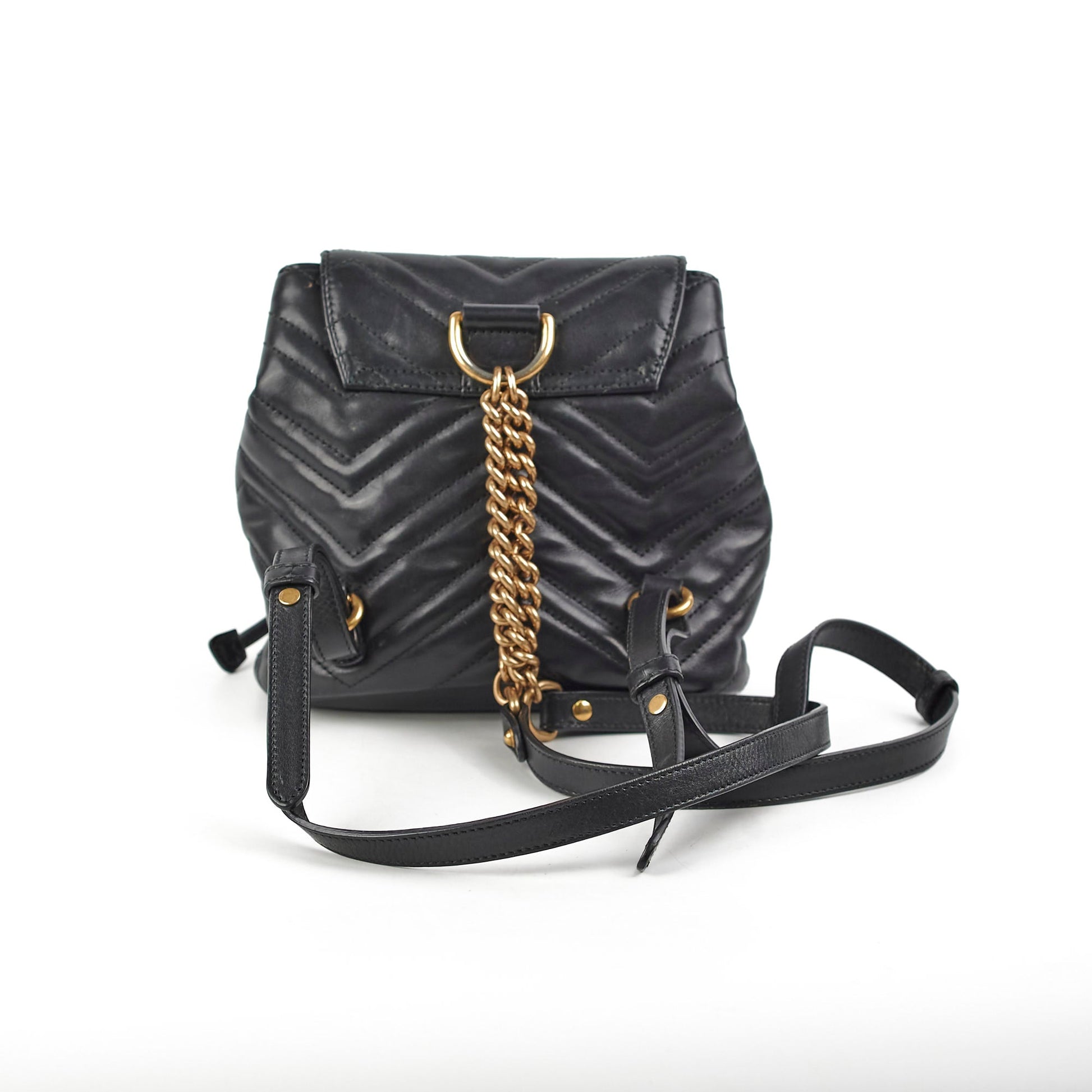 Gucci Marmont Backpack Leather Black