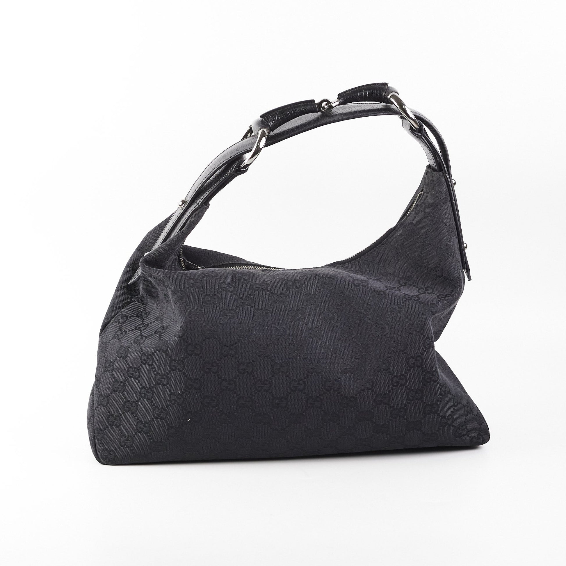 Gucci Horsebit Hobo Bag Black Medium Shoulder Bag