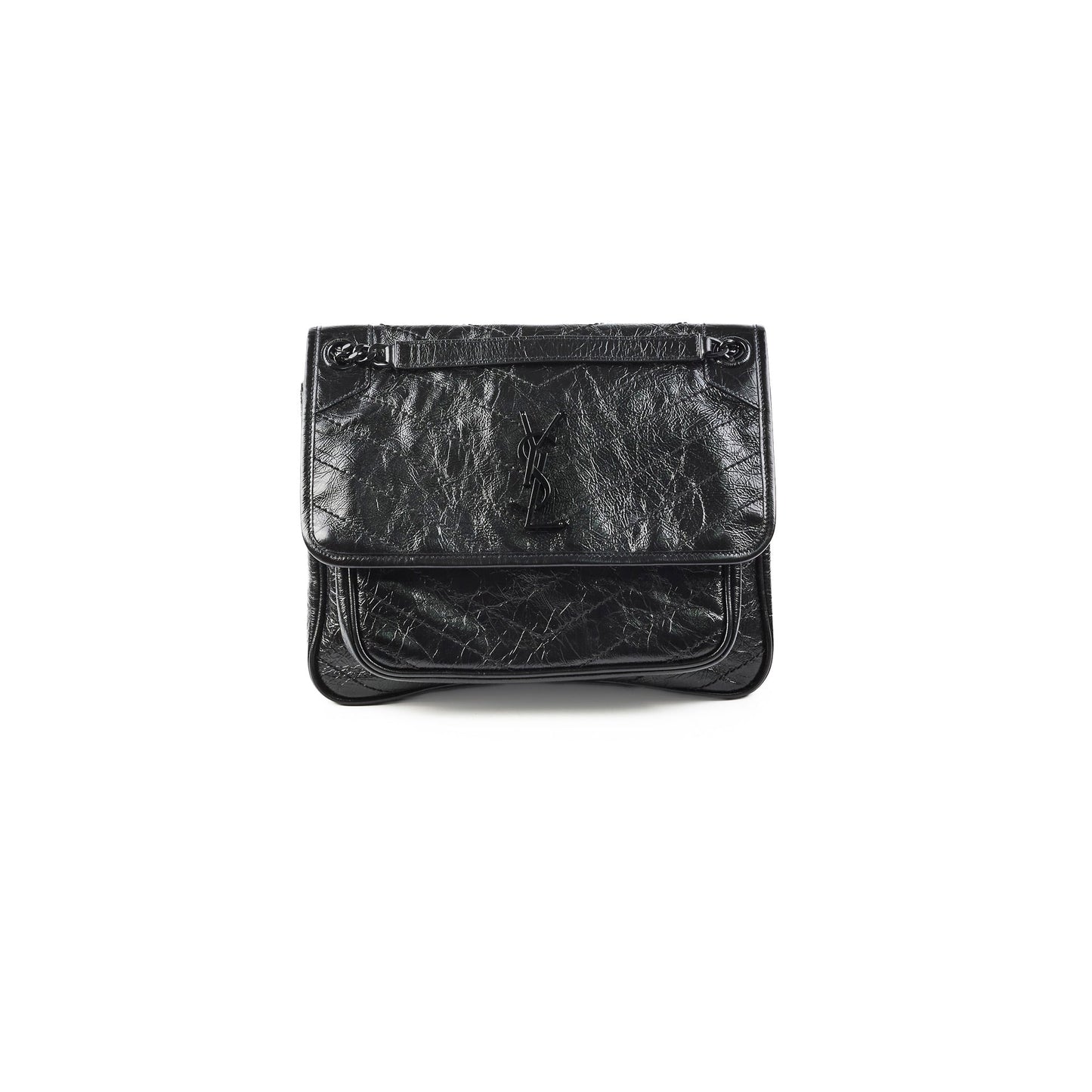 YSL Saint Laurent Niki Crossbody Bag Leather Black Medium