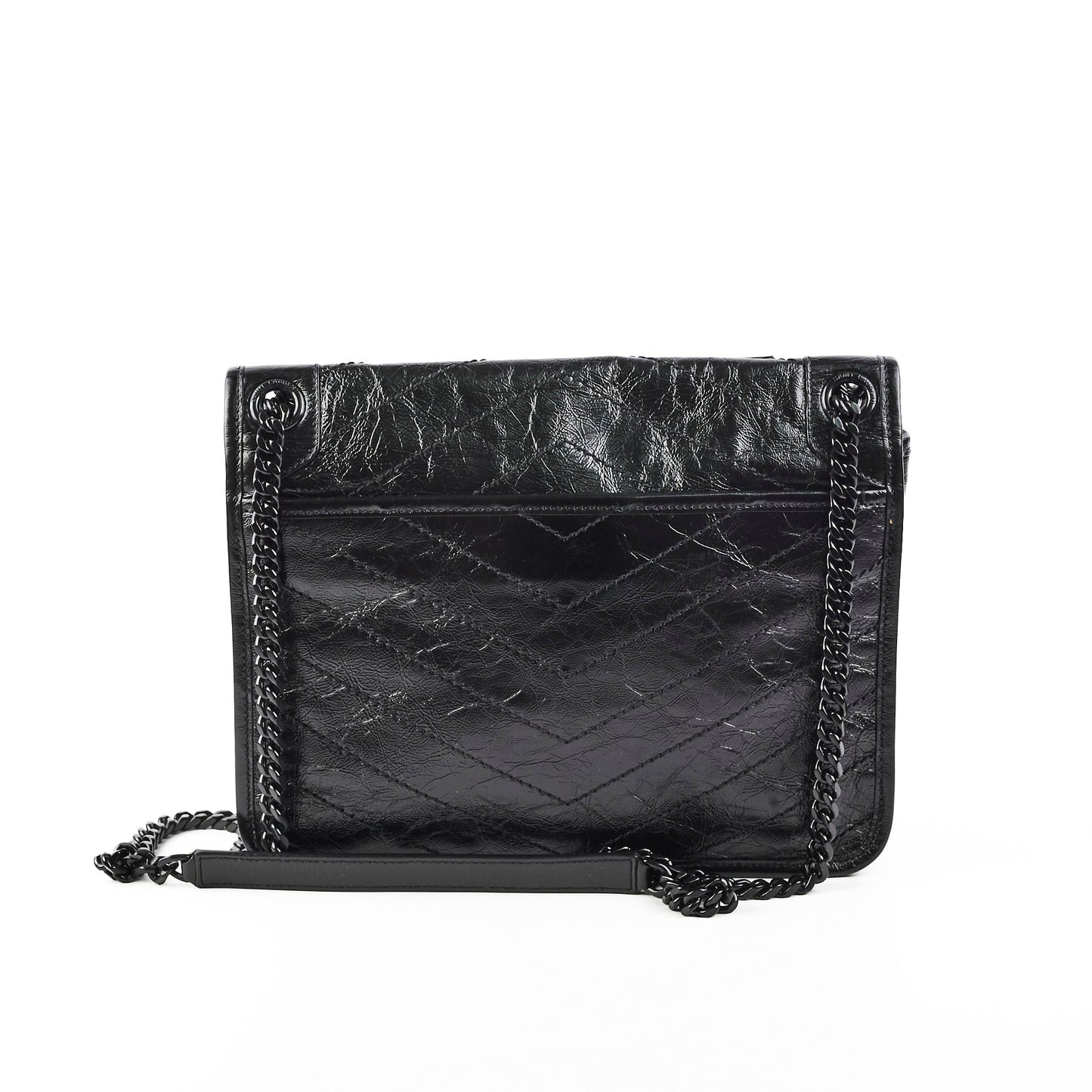YSL Saint Laurent Niki Crossbody Bag Leather Black Medium