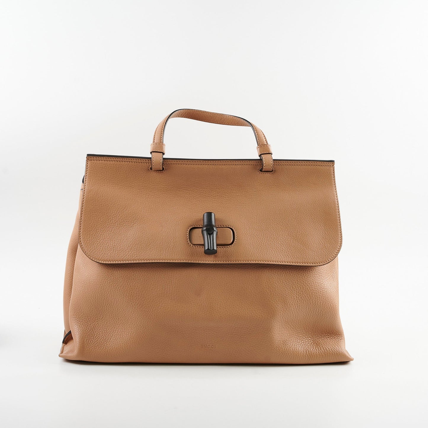 Gucci Bamboo Bag Leather Beige Shoulder Bag