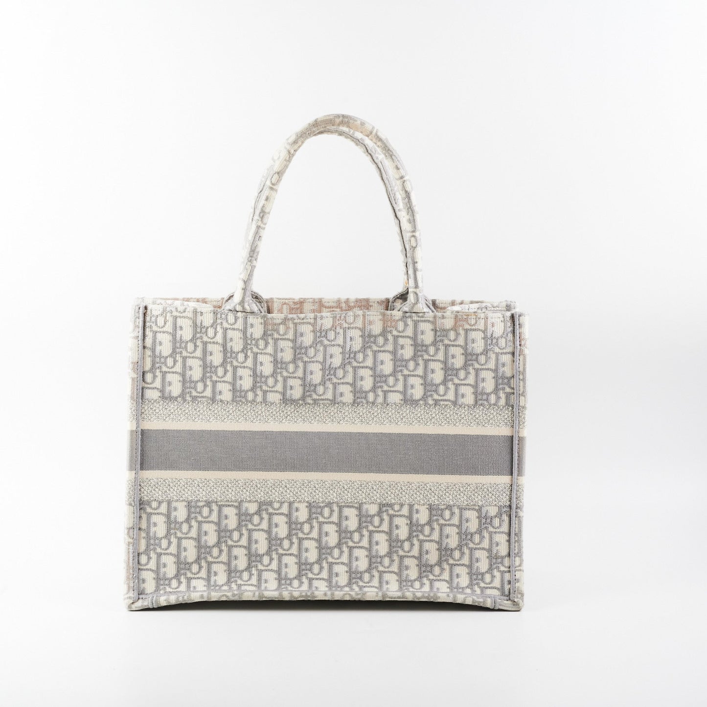 Dior Christian Book Tote Oblique Grey Gray Medium Tote Bag